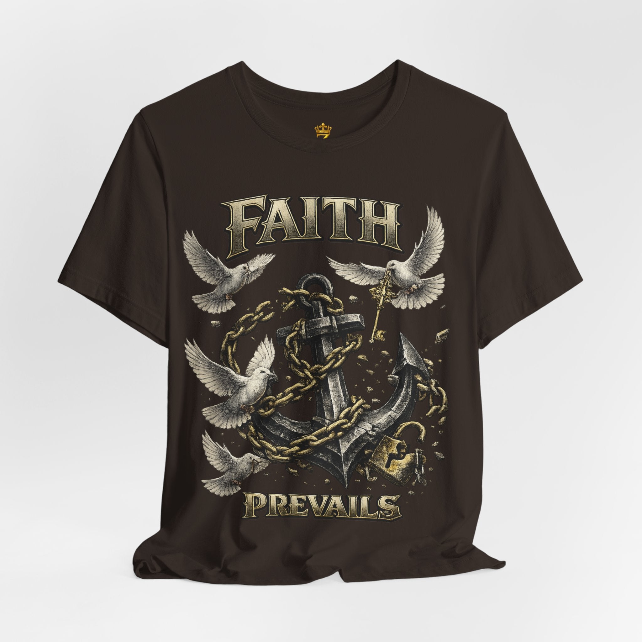 Faith Prevails T‑Shirt (Black Anchor) Printify