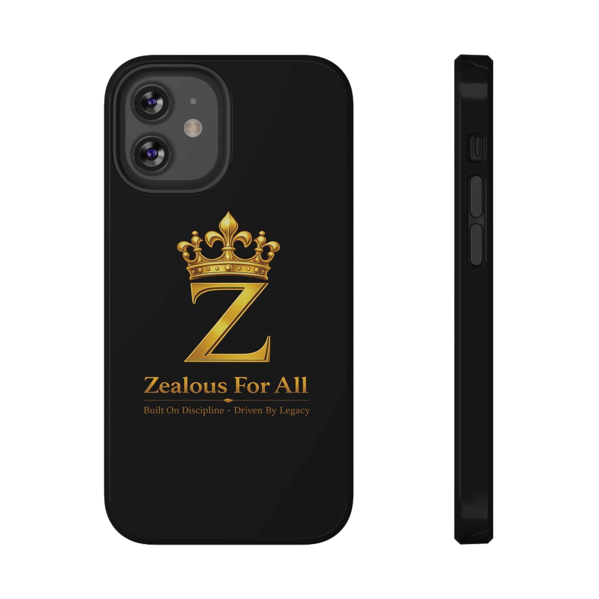 ZFA Phone Case  — "Zealous For All" Gold Crown Impact-Resistant Case Printify