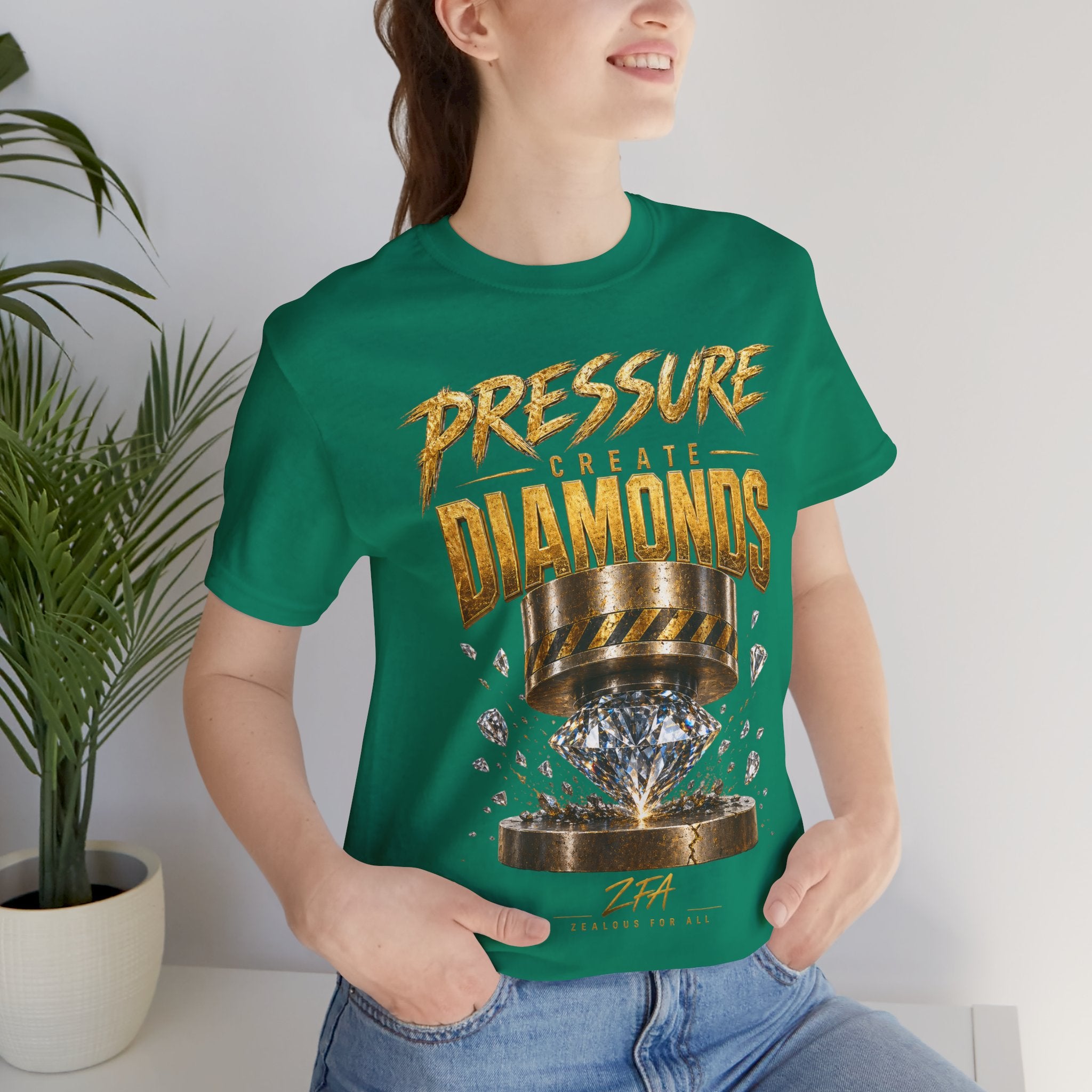 Pressure Create Diamonds T-Shirt — Motivational Graphic Tee