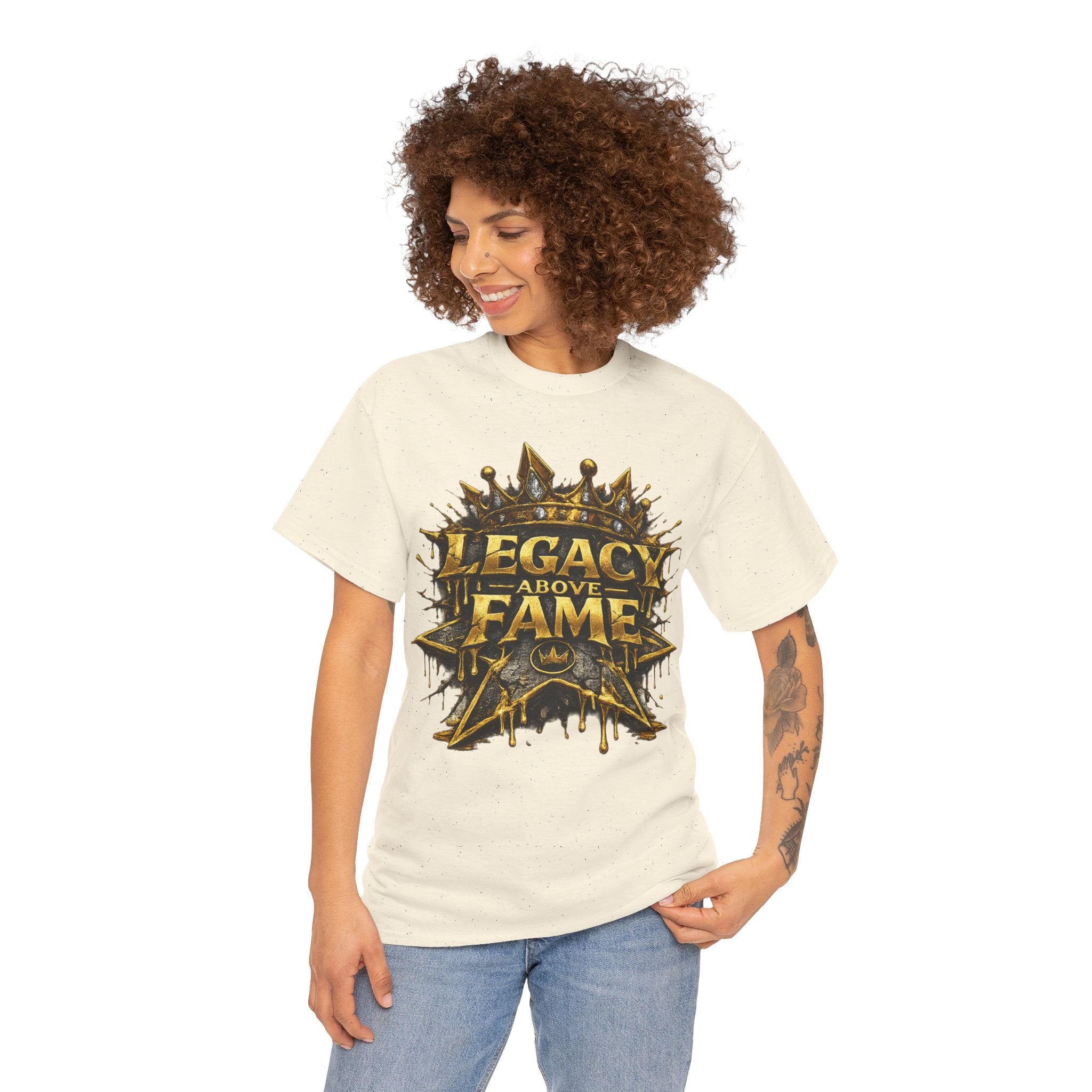 Adult Legacy Above Fame Graphic T-Shirt (Gold Drip) - Zealous For All