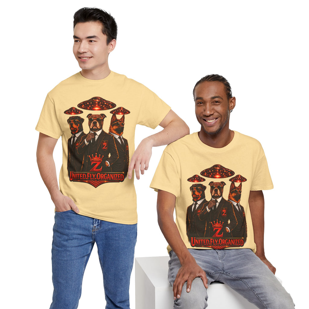 Adult "United. Fly. Organized." Graphic Tee (Red) Printify