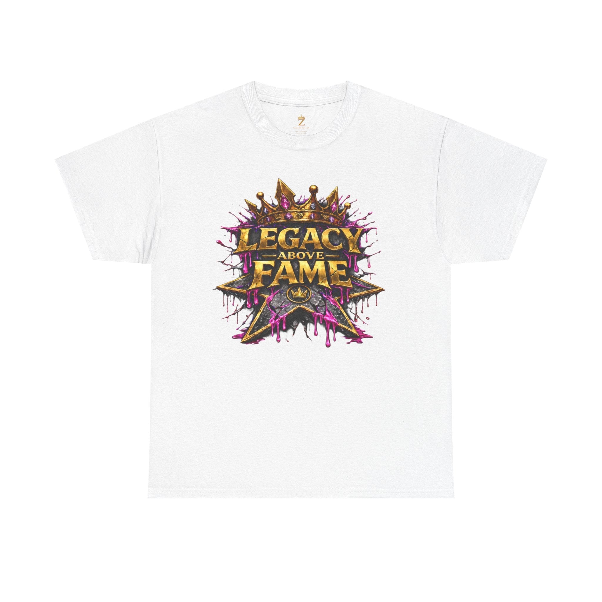 Adult Legacy Above Fame Graphic T-Shirt (Hot Pink Heart)