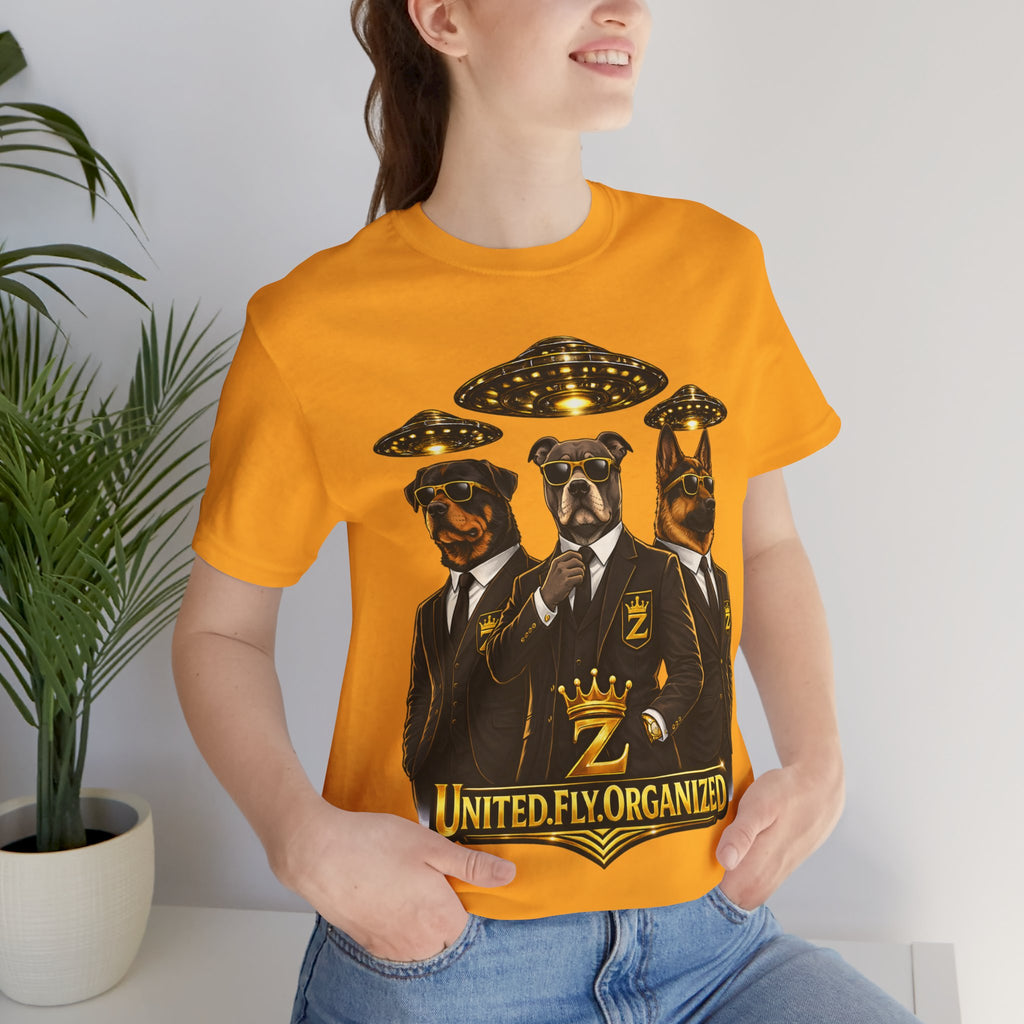 COMING SOON... United. Fly. Organized. Graphic Tee (Gold) Printify