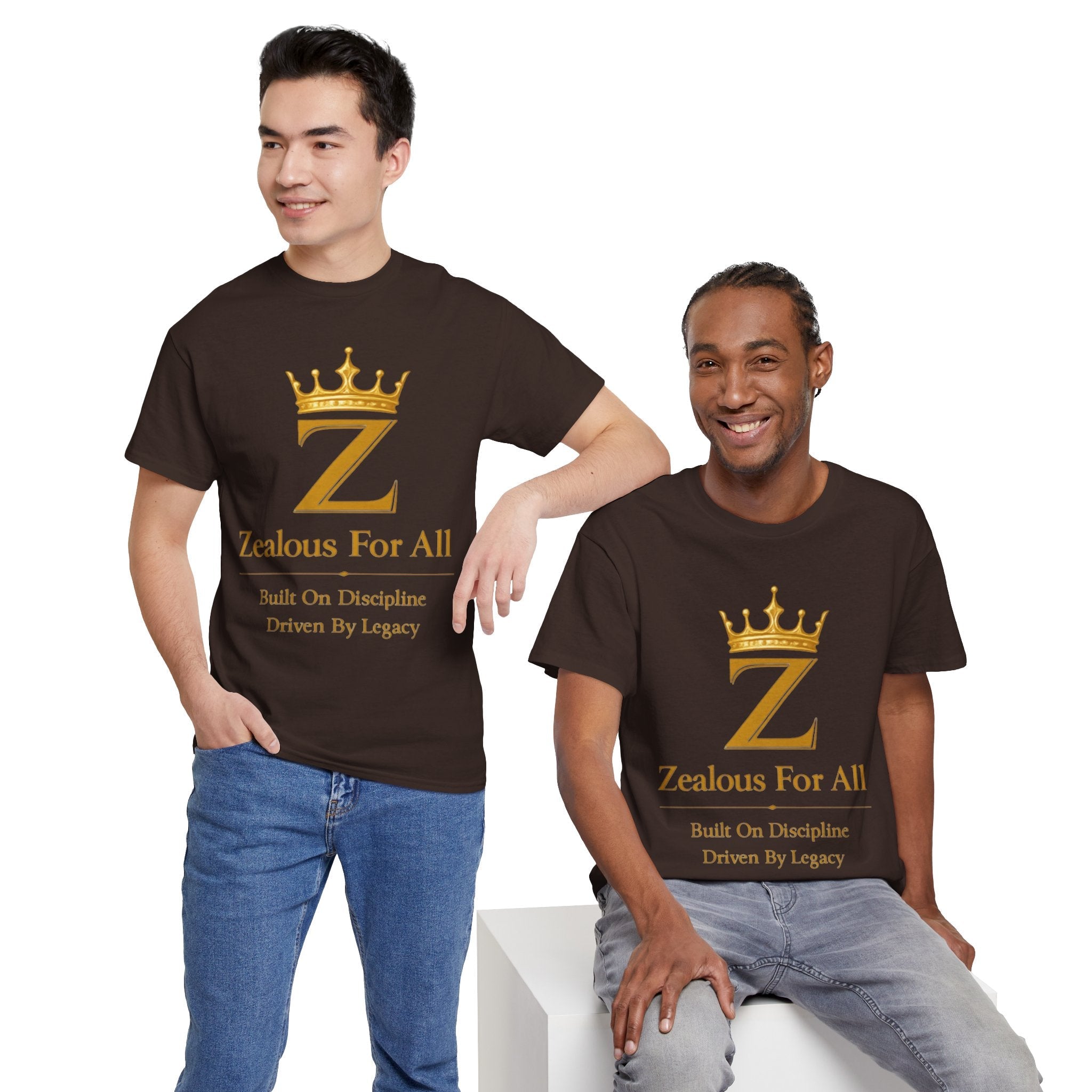Unisex Zealous For All T-Shirt (Gold Logo (with Back logo) T-shirt) Printify