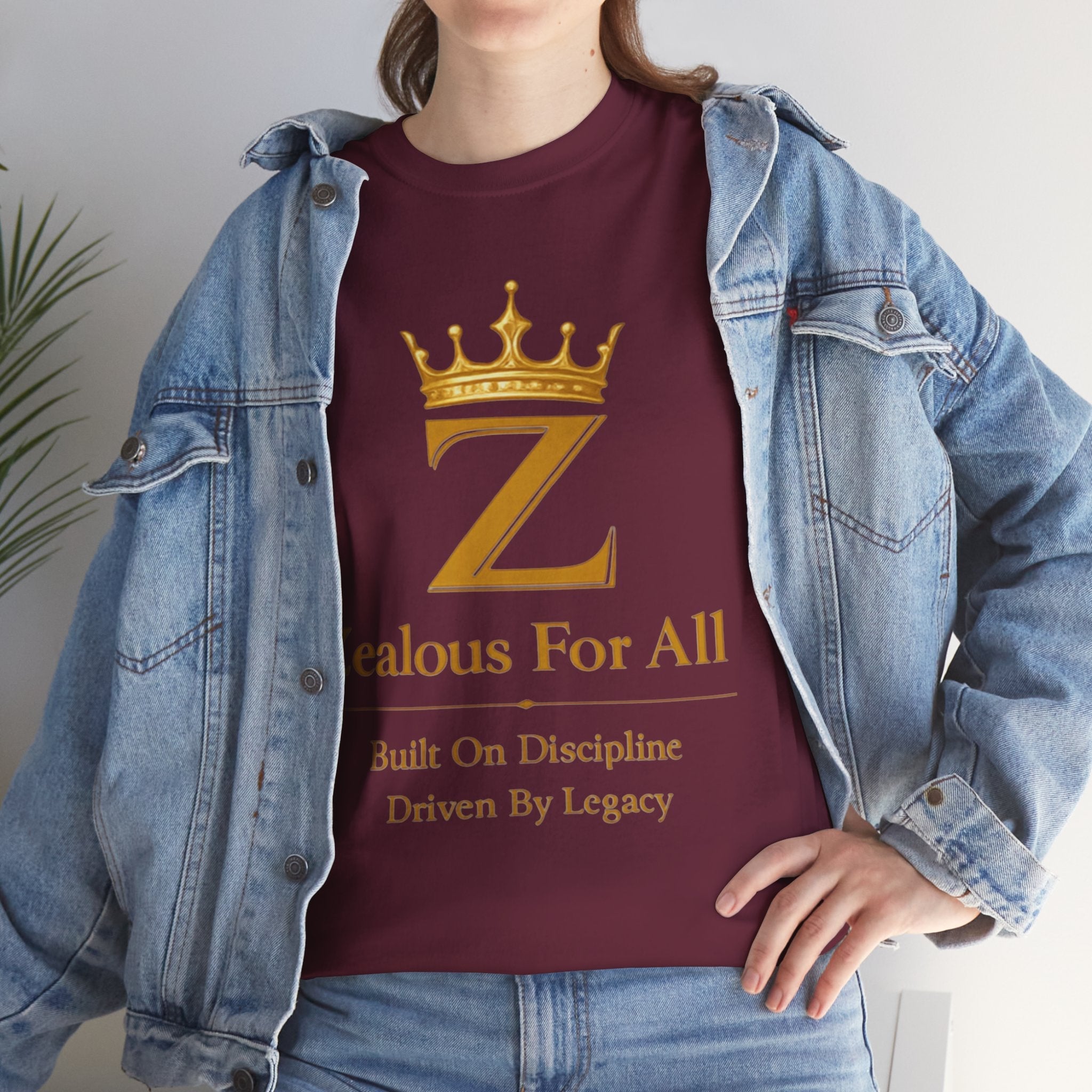 Unisex Zealous For All T-Shirt (Gold Logo) Printify