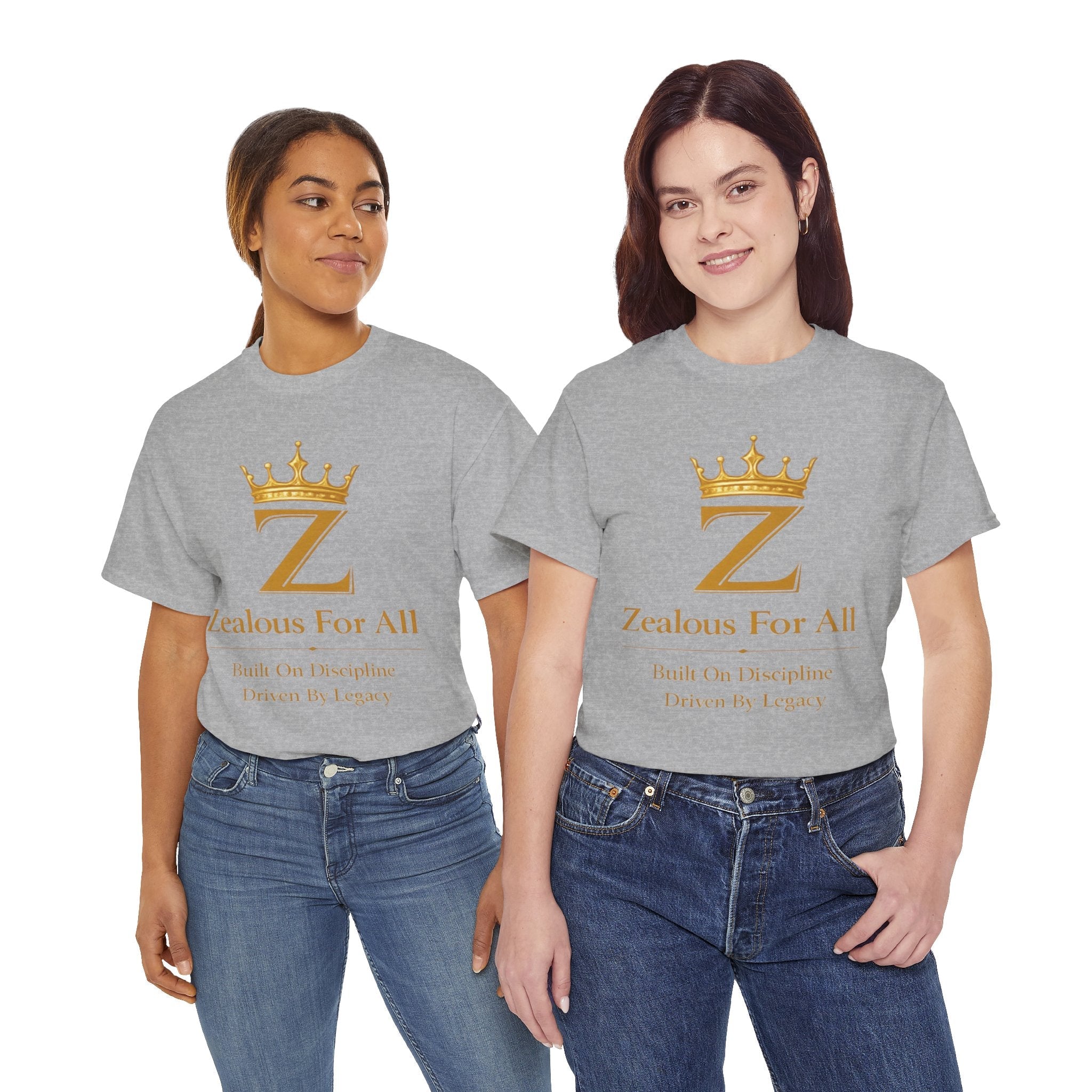 Unisex Zealous For All T-Shirt (Gold Logo) Printify