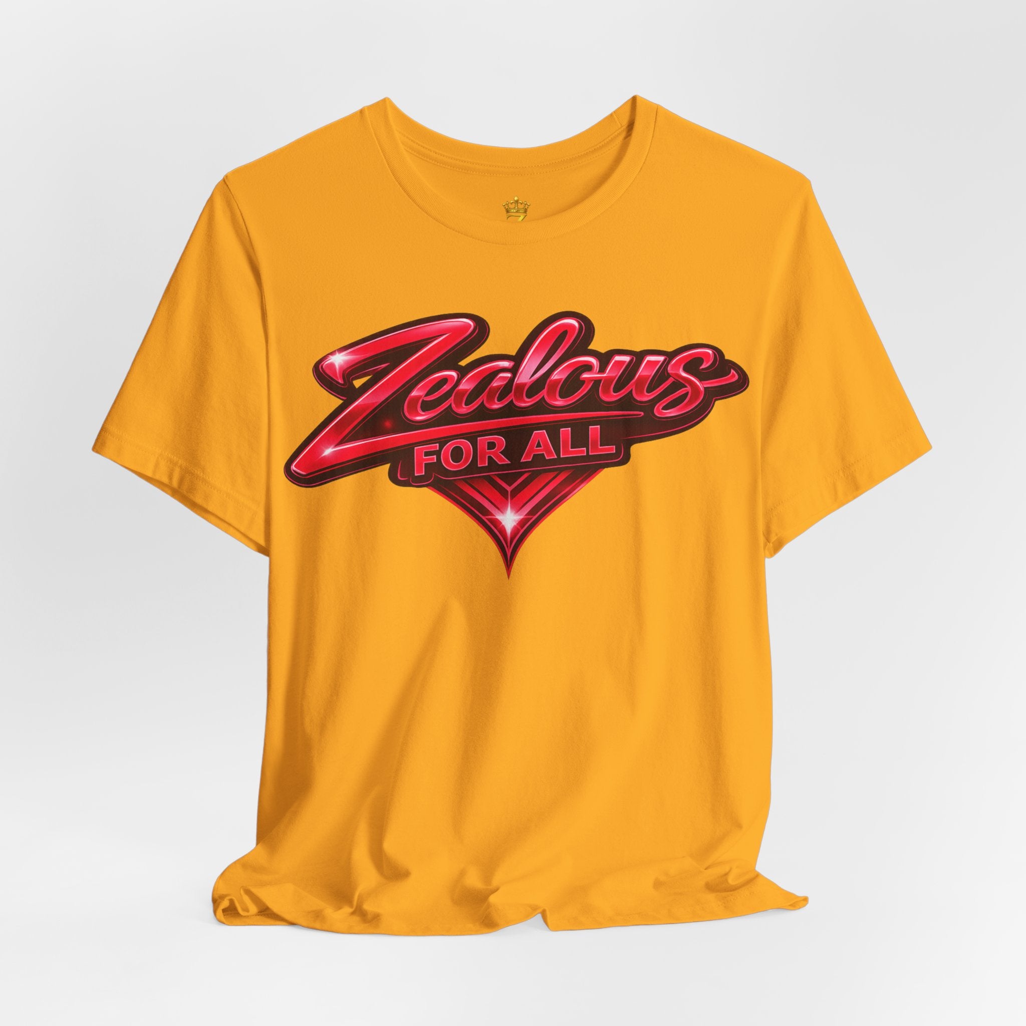 Zealous For All Graphic T-Shirt (Red Logo) Printify