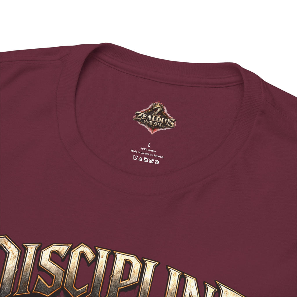 Discipline Over Emotions Graphic T-Shirt (Red Heart) Printify