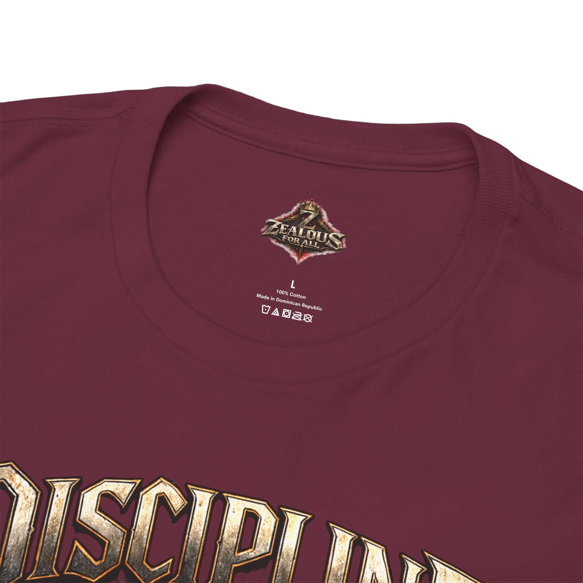 Discipline Over Emotions Graphic T-Shirt (Red Heart) Printify