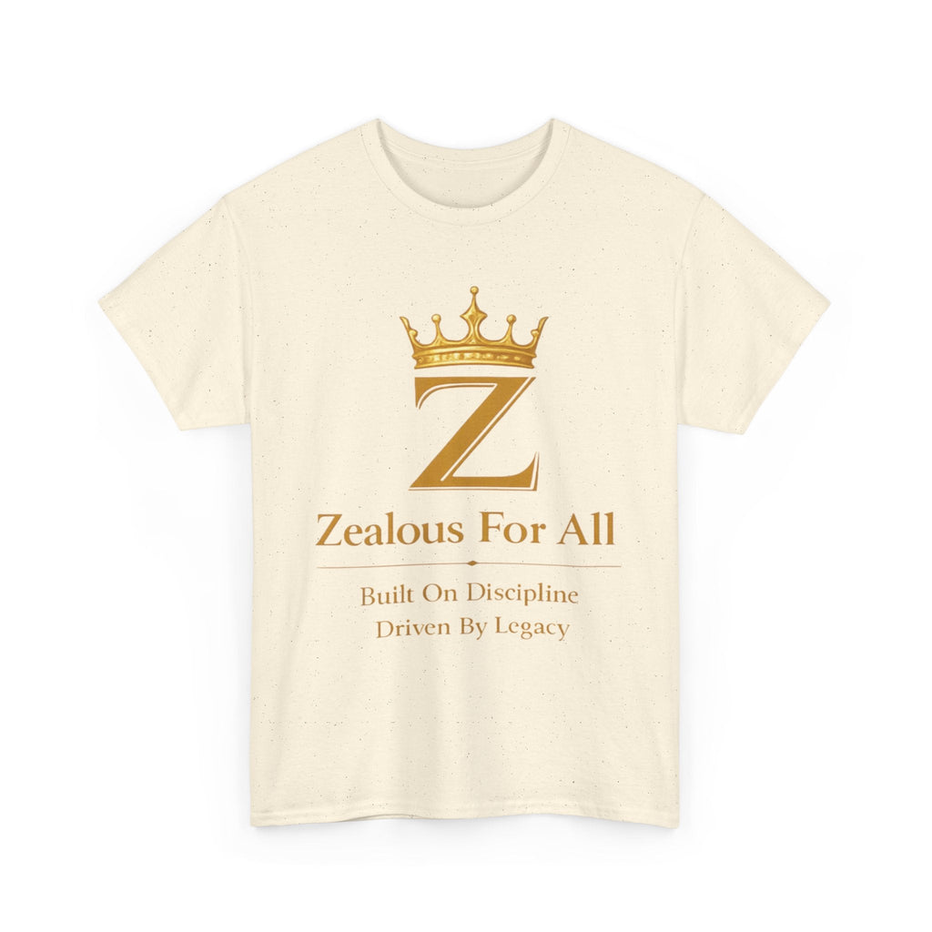 Unisex Zealous For All T-Shirt (Gold Logo) Printify