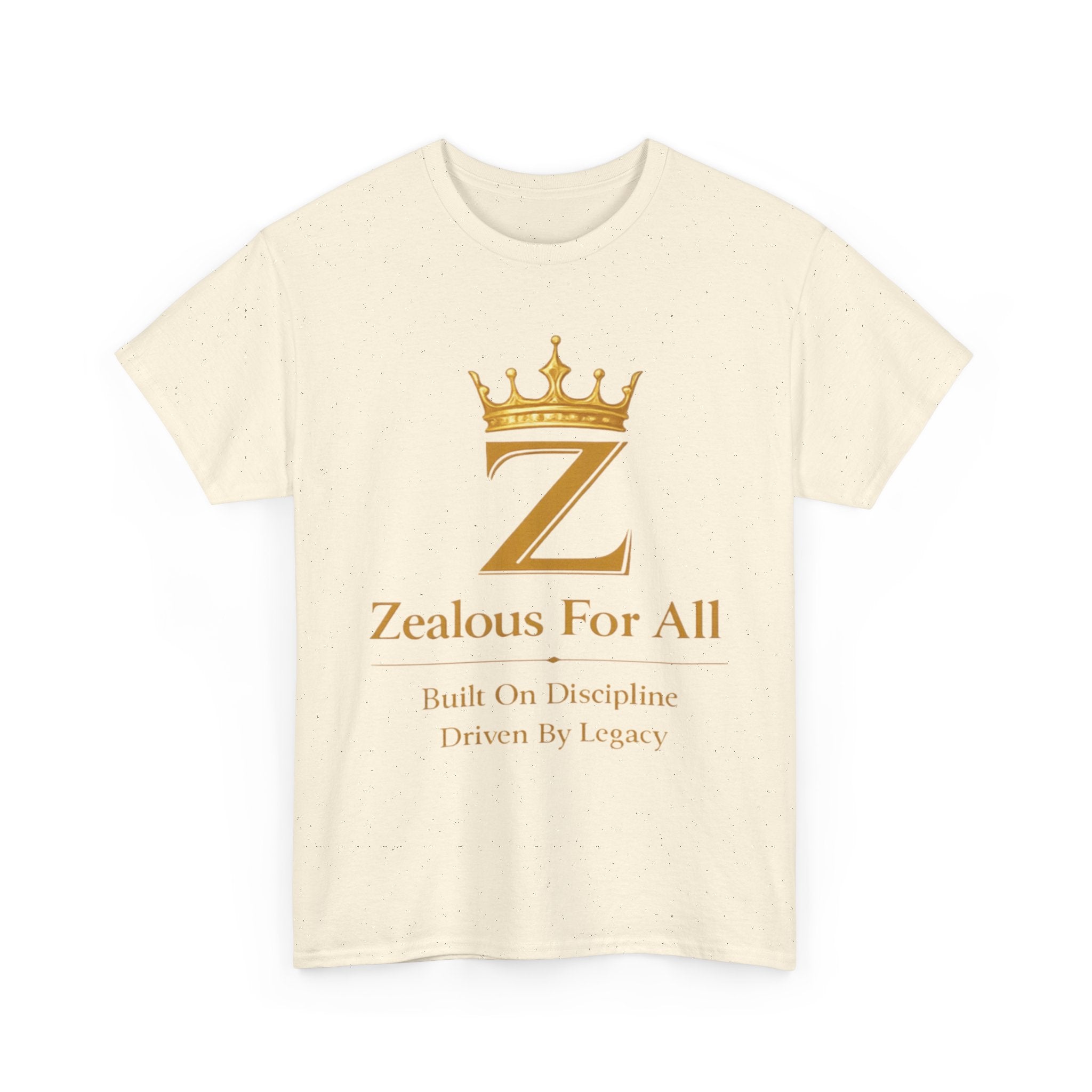 Unisex Zealous For All T-Shirt (Gold Logo) Printify