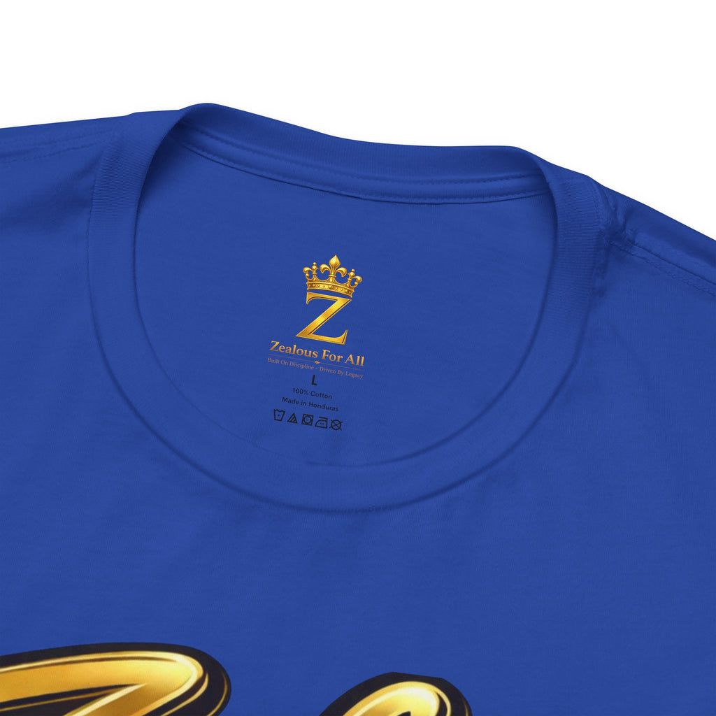 Zealous For All Graphic T-Shirt (Gold Logo) Printify