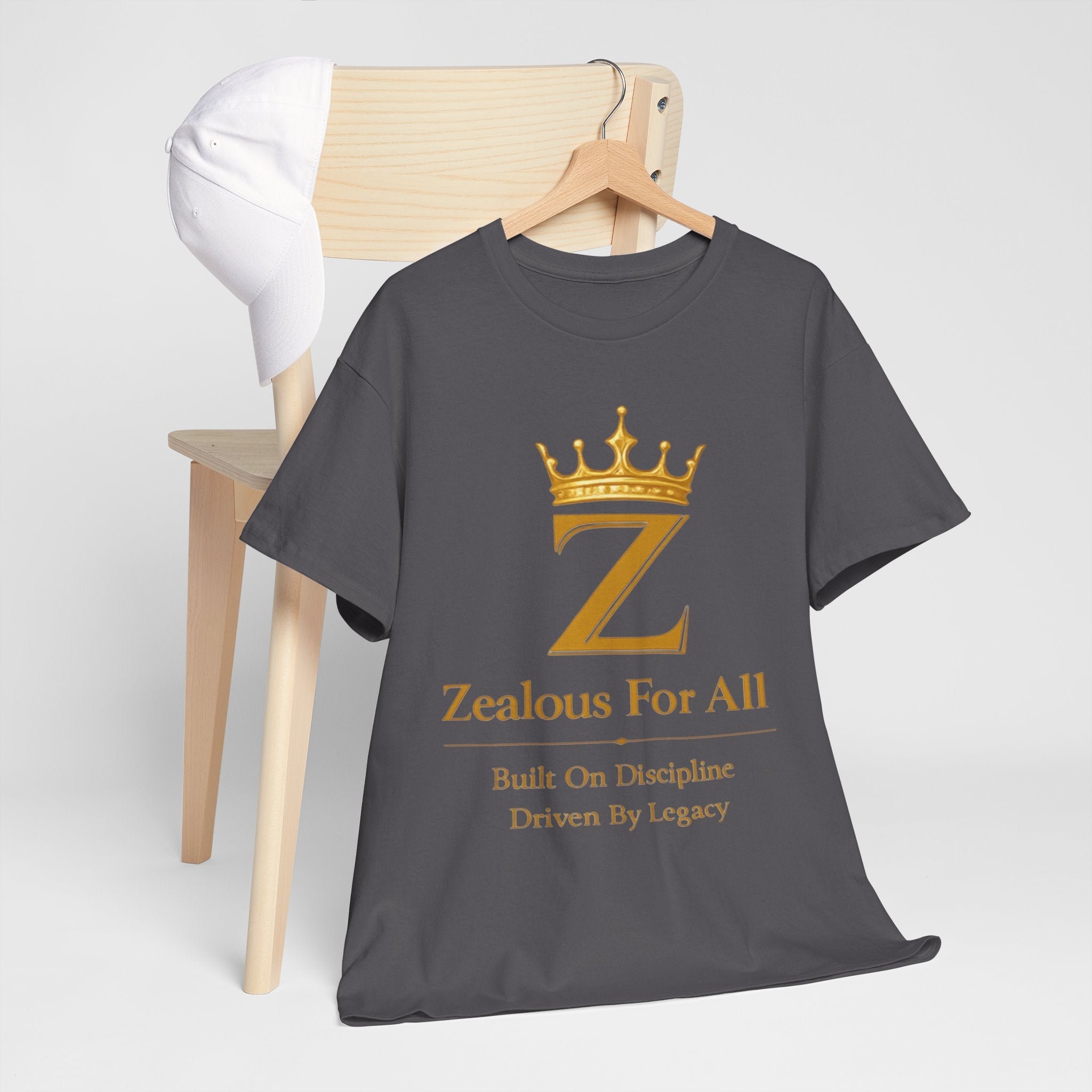 Unisex Zealous For All T-Shirt (Gold Logo) Printify