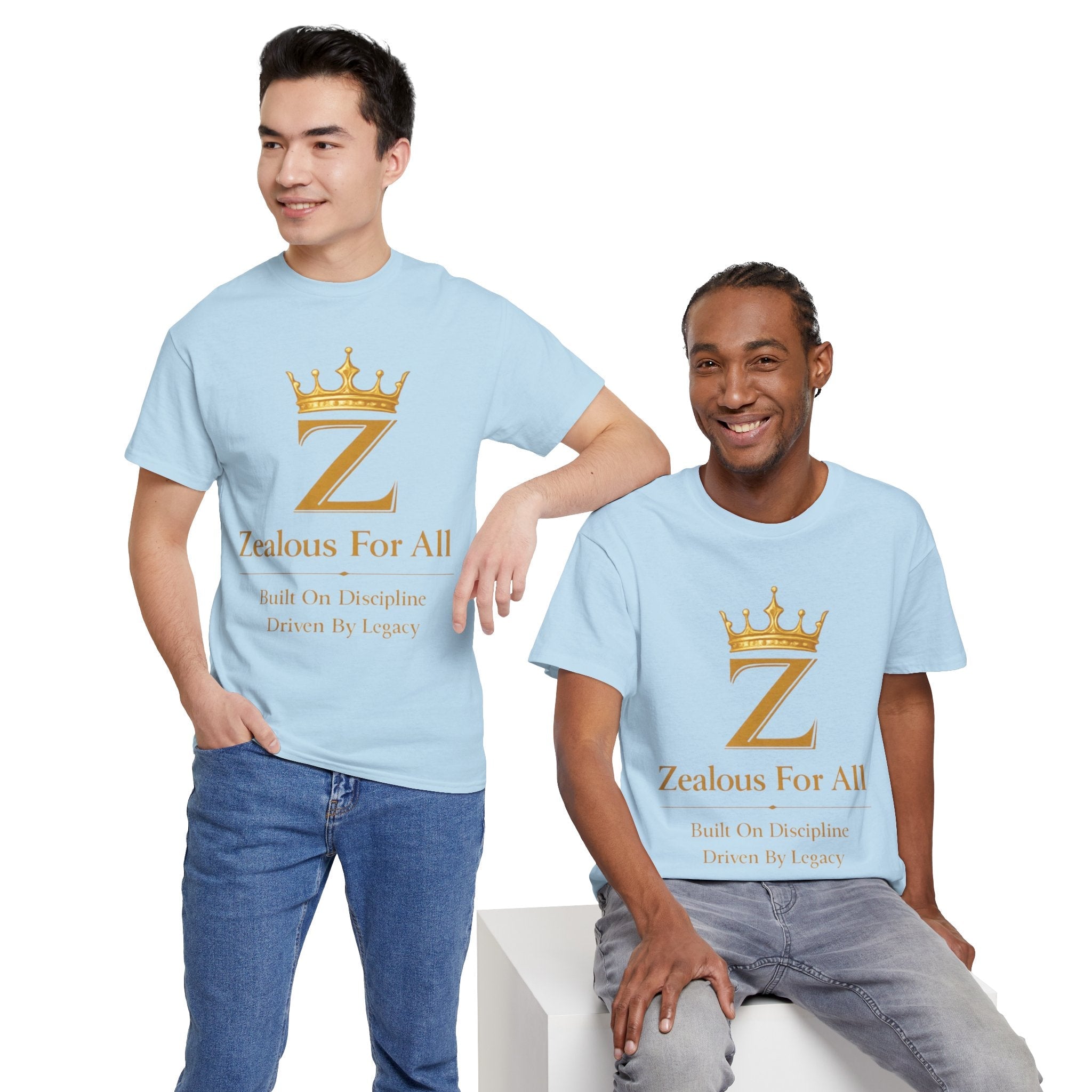 Unisex Zealous For All T-Shirt (Gold Logo (with Back logo) T-shirt) Printify