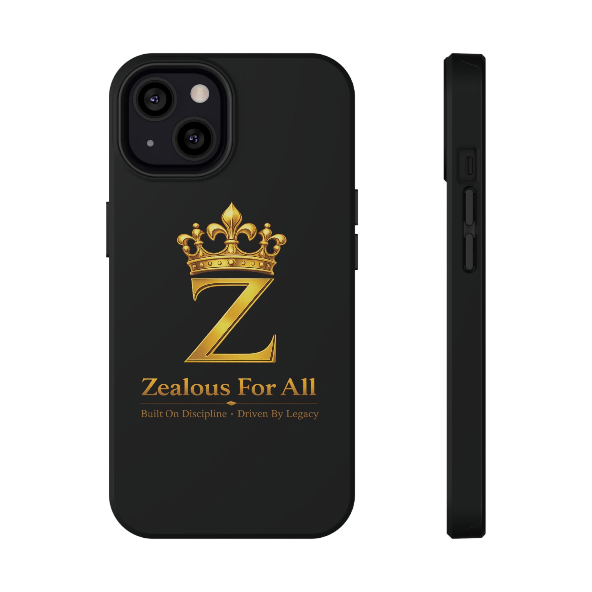 ZFA Phone Case  — "Zealous For All" Gold Crown Impact-Resistant Case Printify