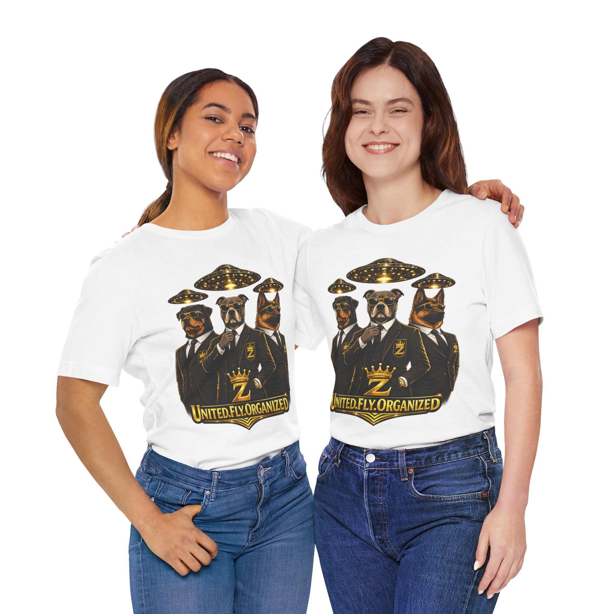 COMING SOON... United. Fly. Organized. Graphic Tee (Gold) Printify