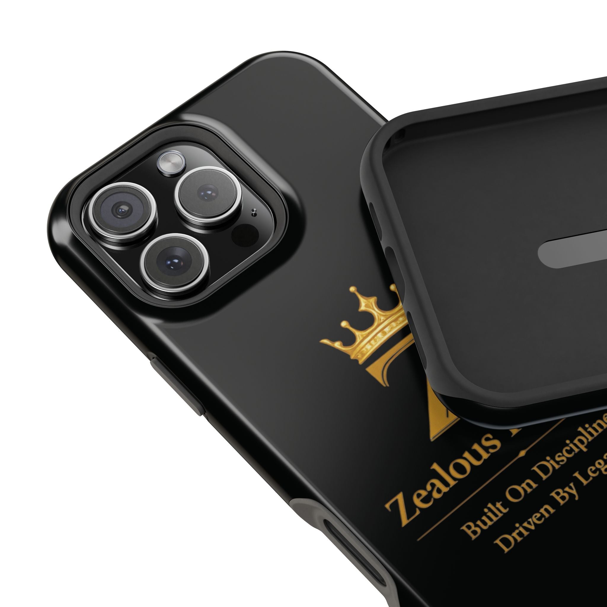 Phone Case — "Zealous For All" Gold Crown Impact-Resistant Case Printify