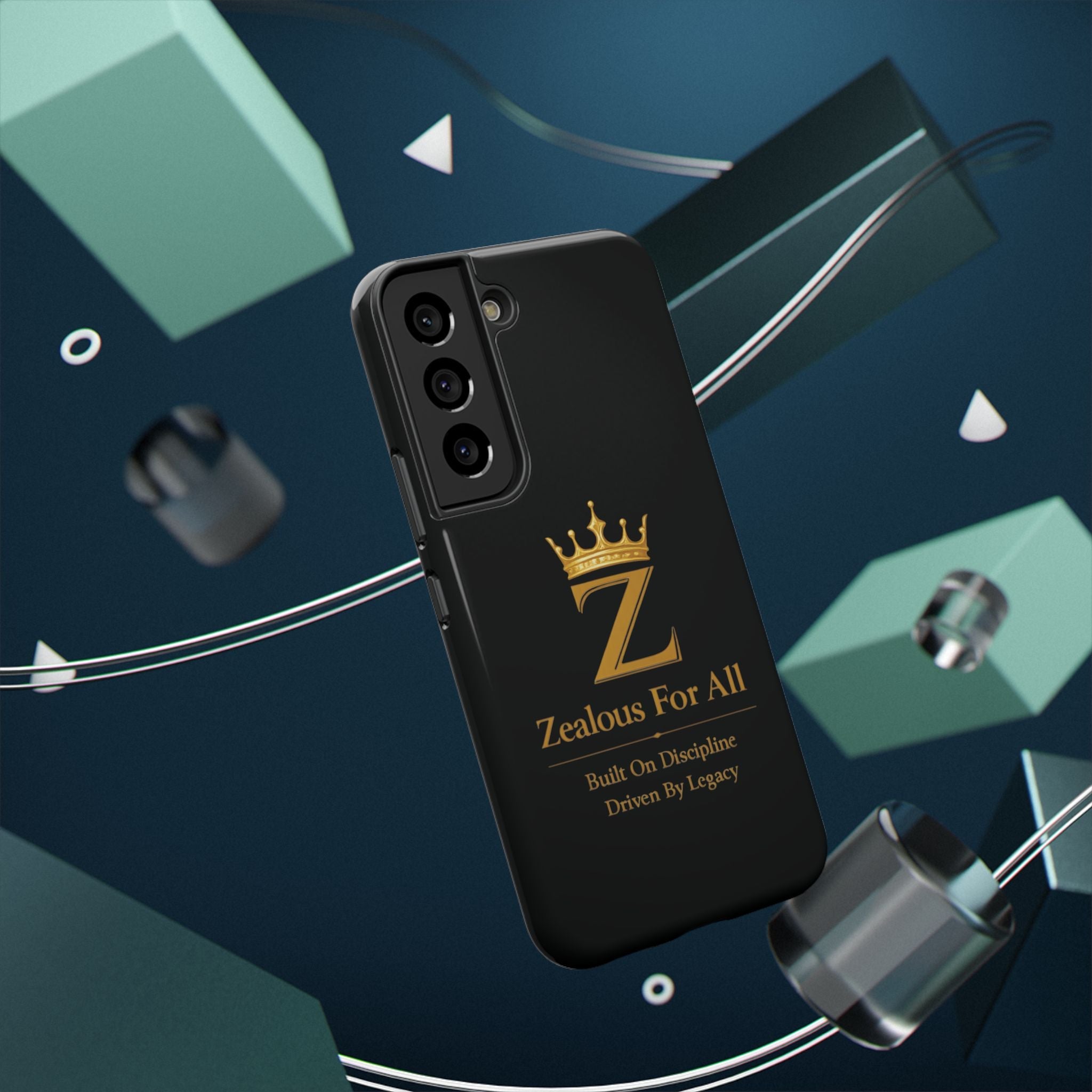 Phone Case — "Zealous For All" Gold Crown Impact-Resistant Case Printify
