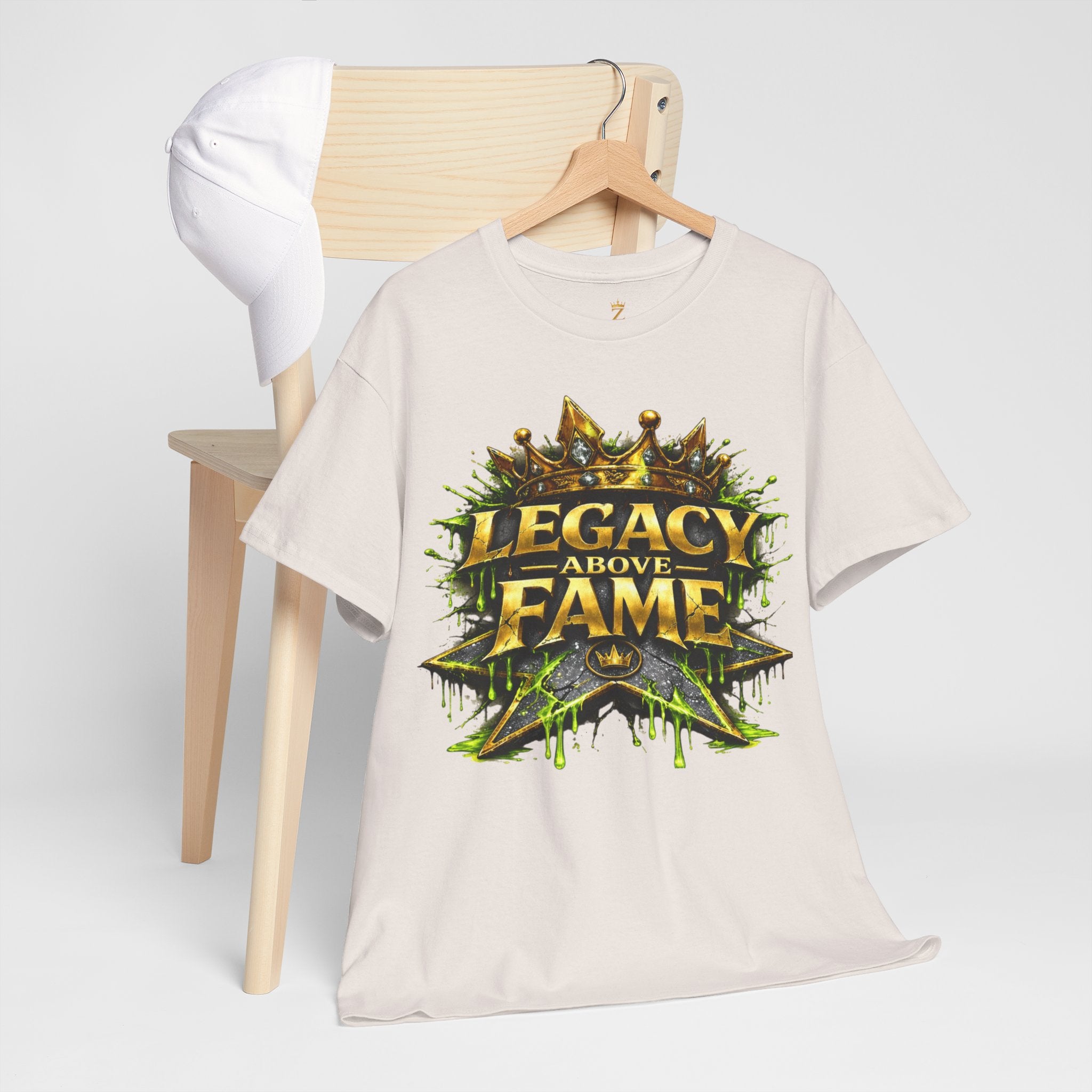 Adult Legacy Above Fame Graphic T-Shirt (Lime Green Drip) - Zealous For All