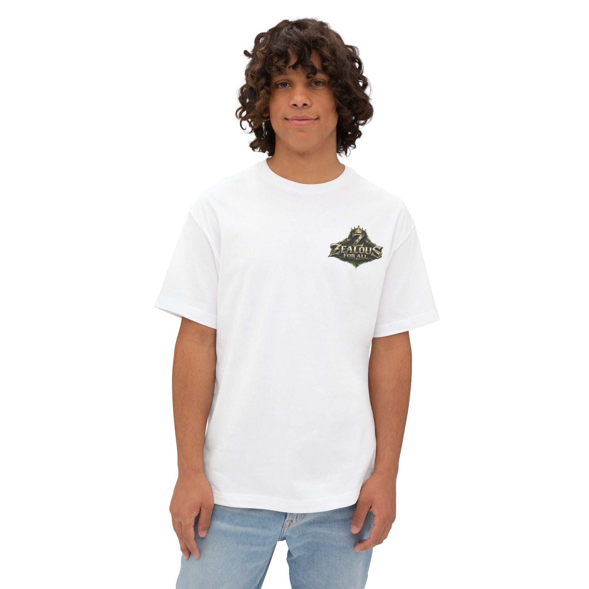 Adult *Oversized* Discipline Over Emotions (Back) Graphic Tee (Lime Green Heart) Printify