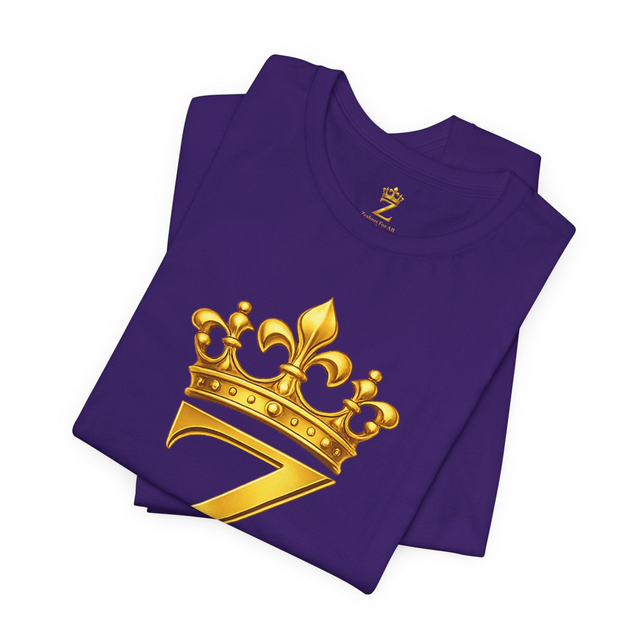 Unisex Zealous For All T-Shirt (Gold Logo) Printify