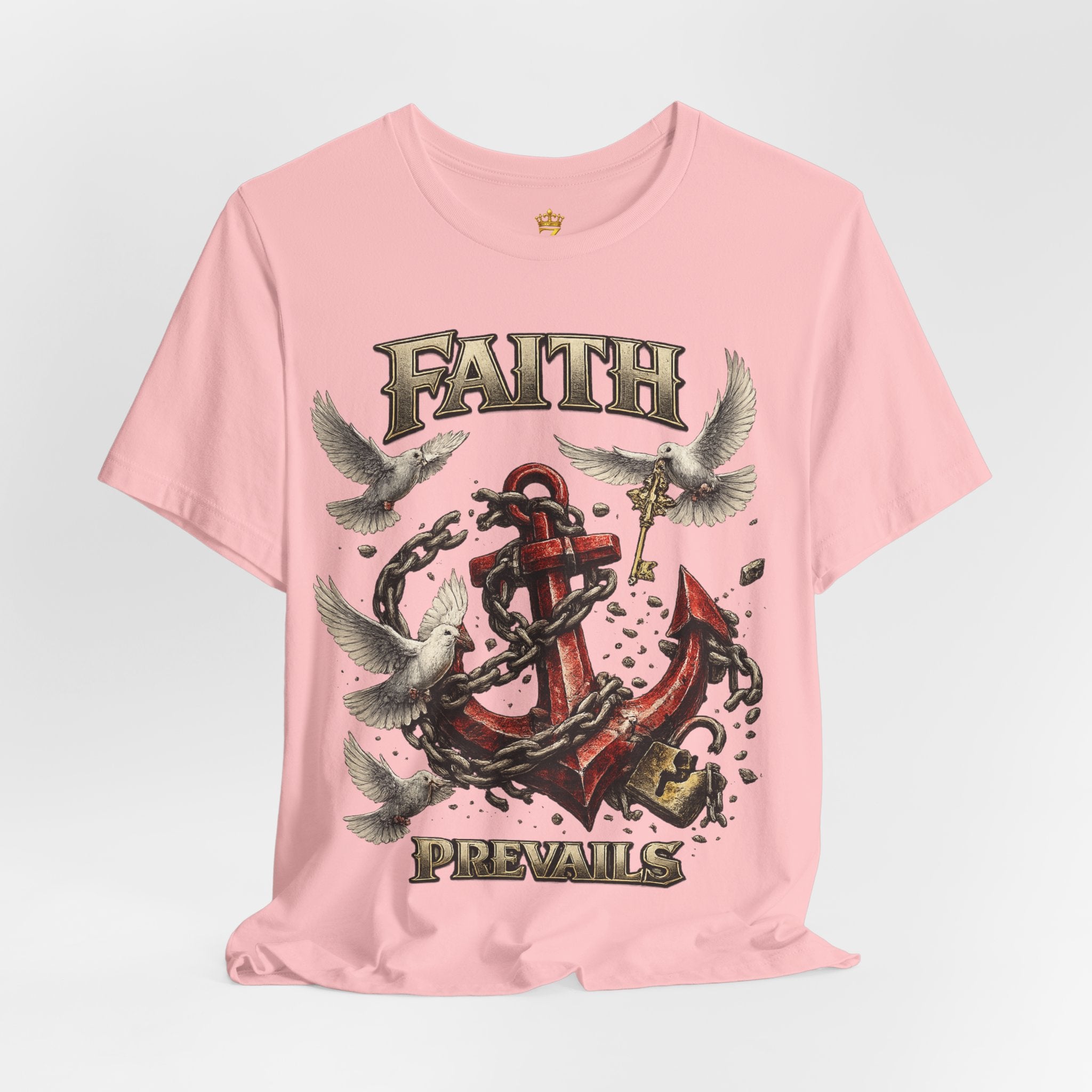 Faith Prevails T‑Shirt (Red Anchor) Printify