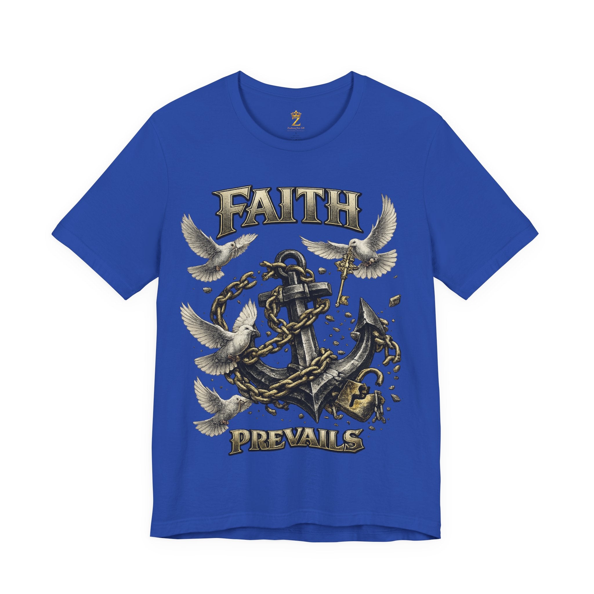 Faith Prevails T‑Shirt (Black Anchor) Printify