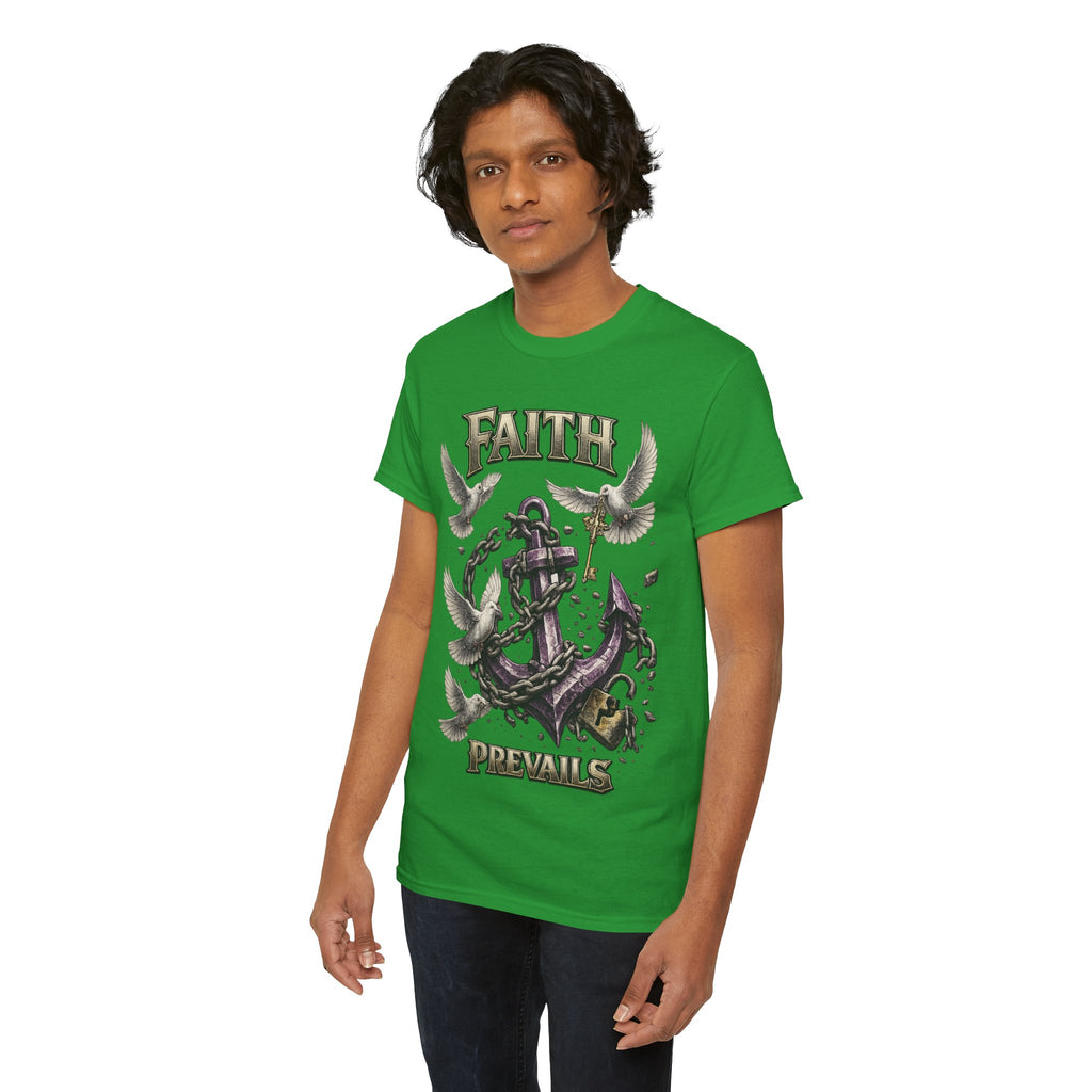 Adult Faith Prevails T‑Shirt (Purple Anchor) Printify