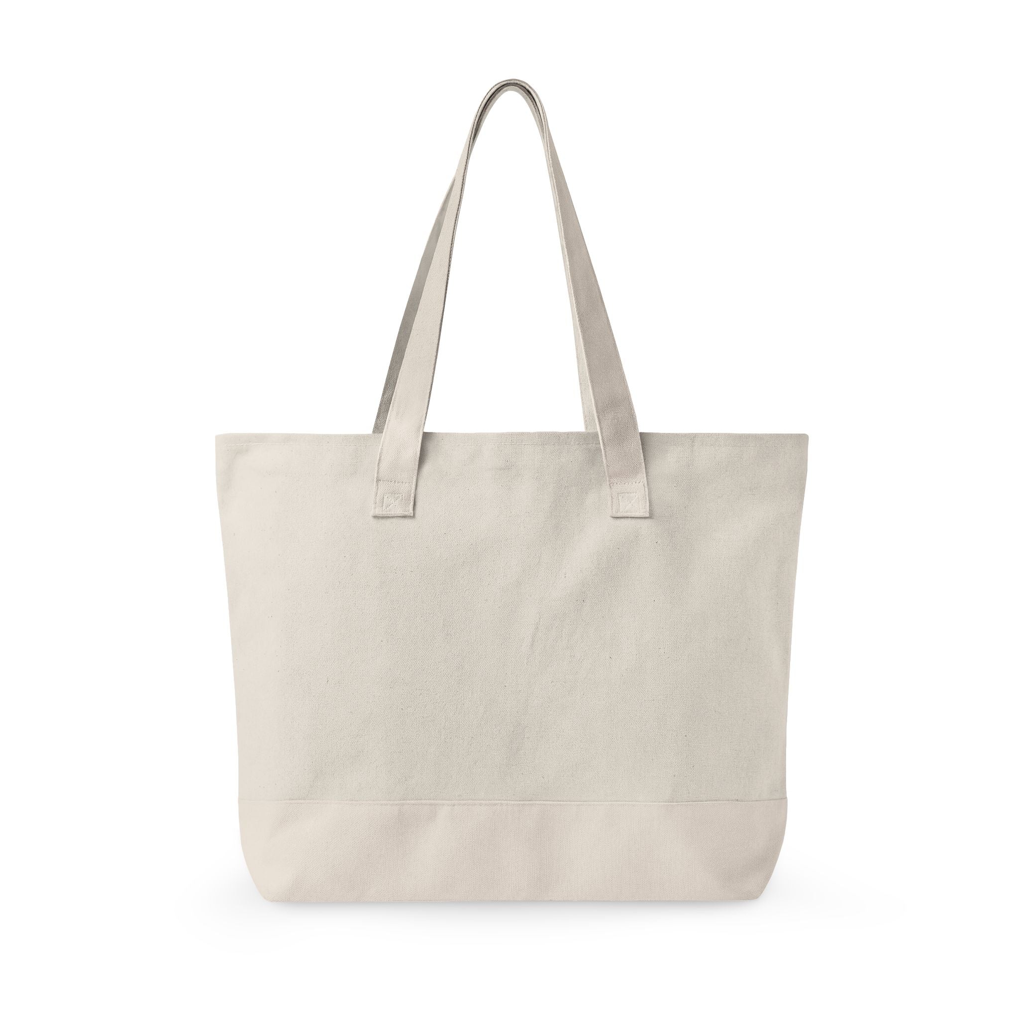 ZFA Crown Canvas Tote (Gold Lettered Zippered Beach & Everyday Bag) Printify