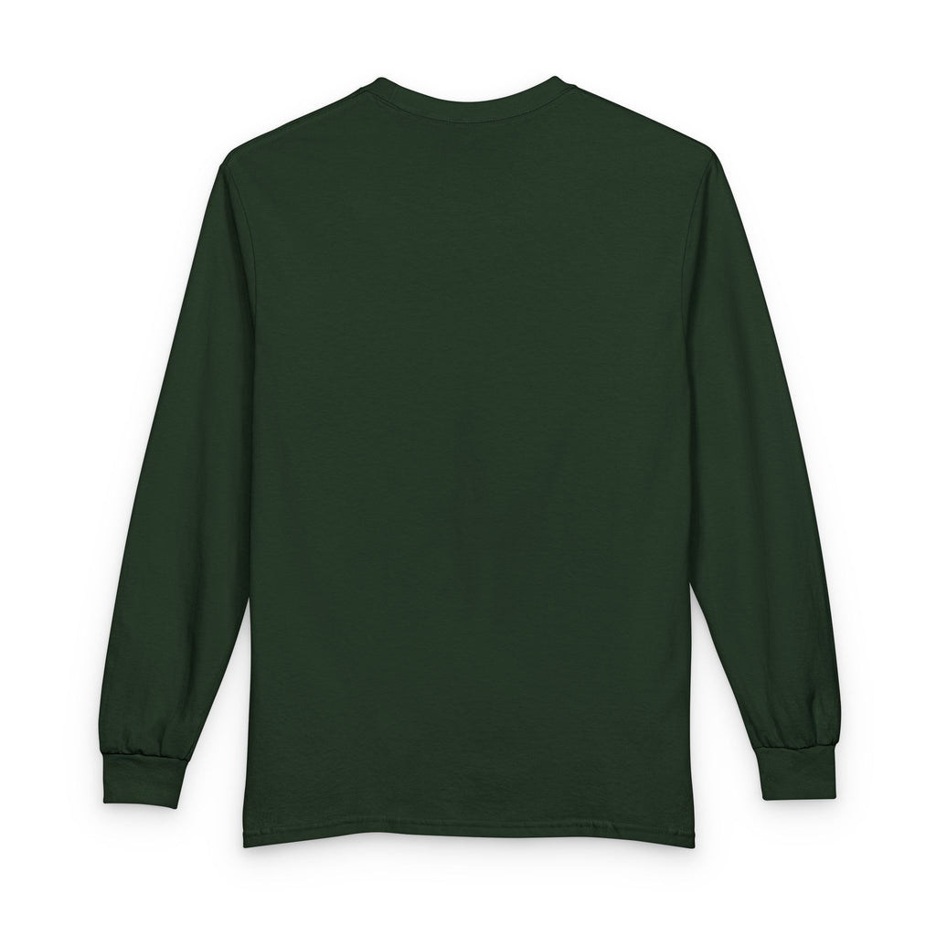 Long Sleeve Shirt — "Zealous For All" Gold Crown Logo, Printify