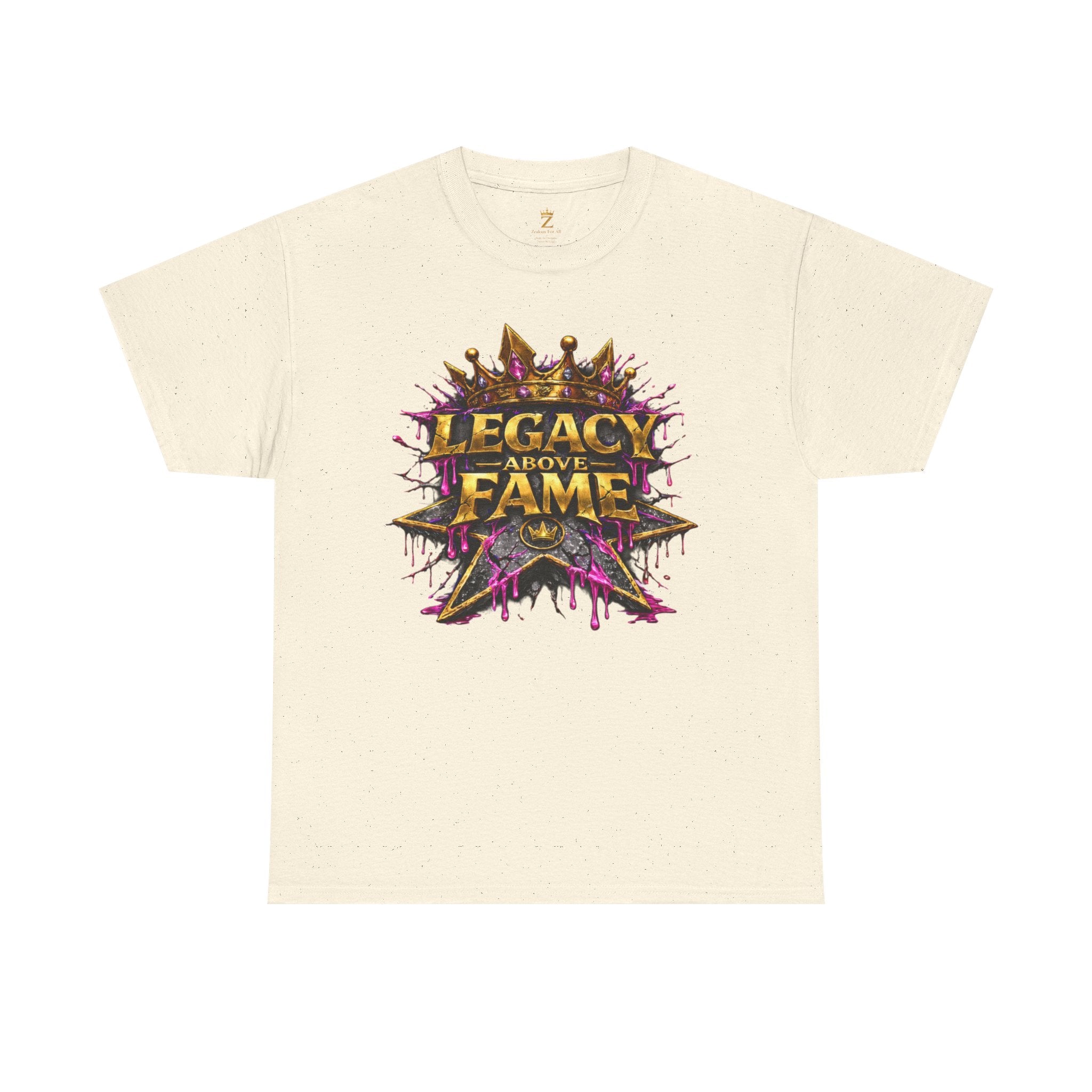 Adult Legacy Above Fame Graphic T-Shirt (Hot Pink Heart)