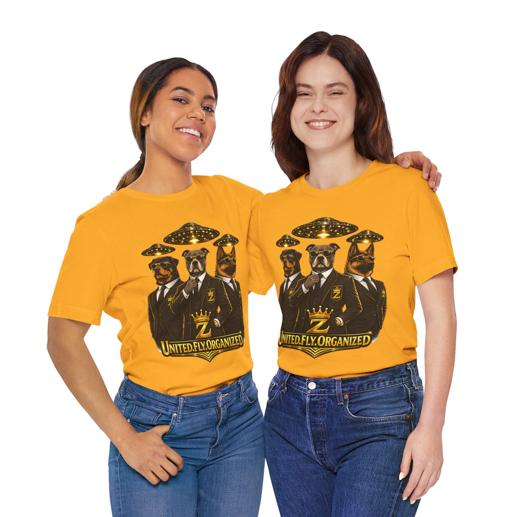 COMING SOON... United. Fly. Organized. Graphic Tee (Gold) Printify