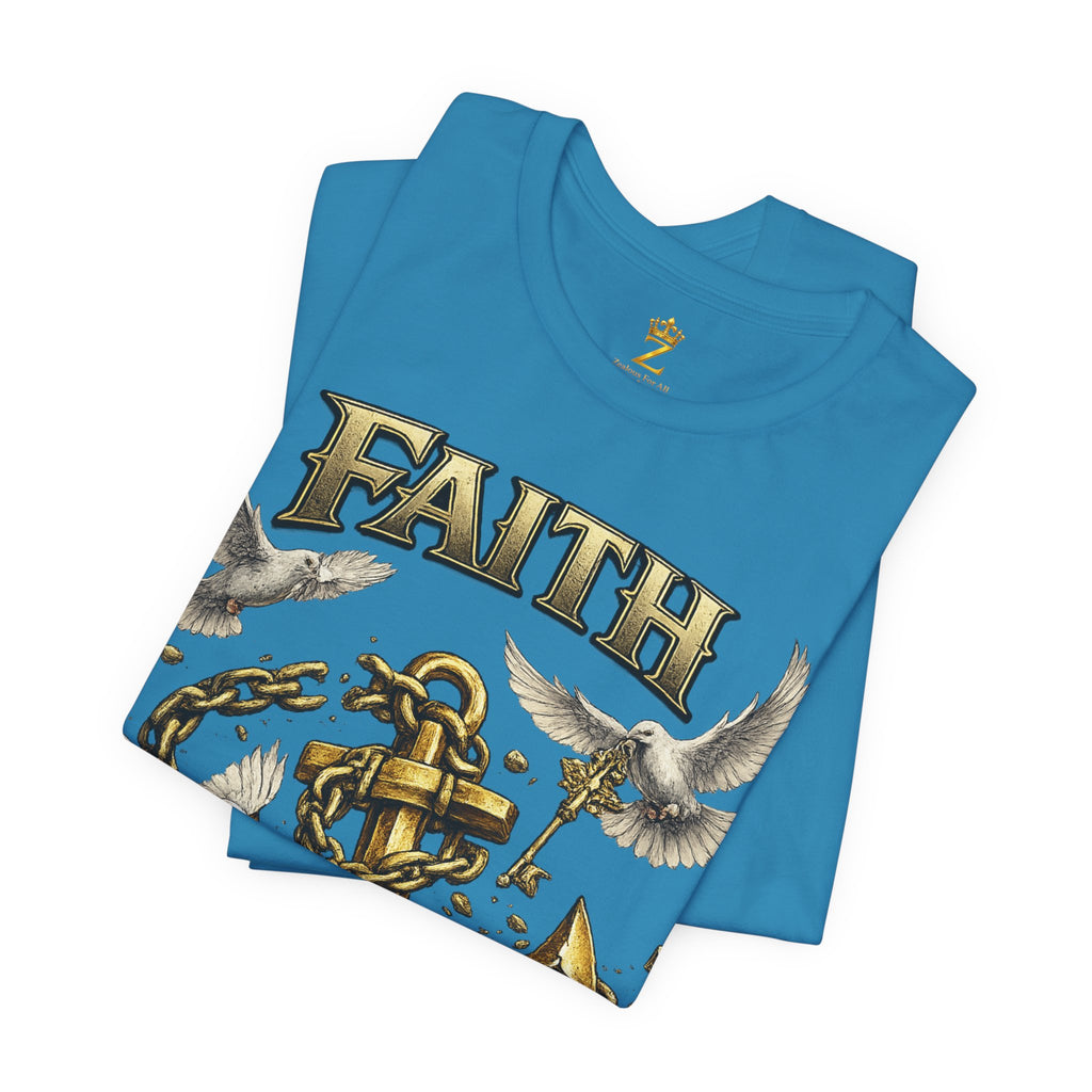 Faith Prevails T‑Shirt (Gold Anchor) Printify