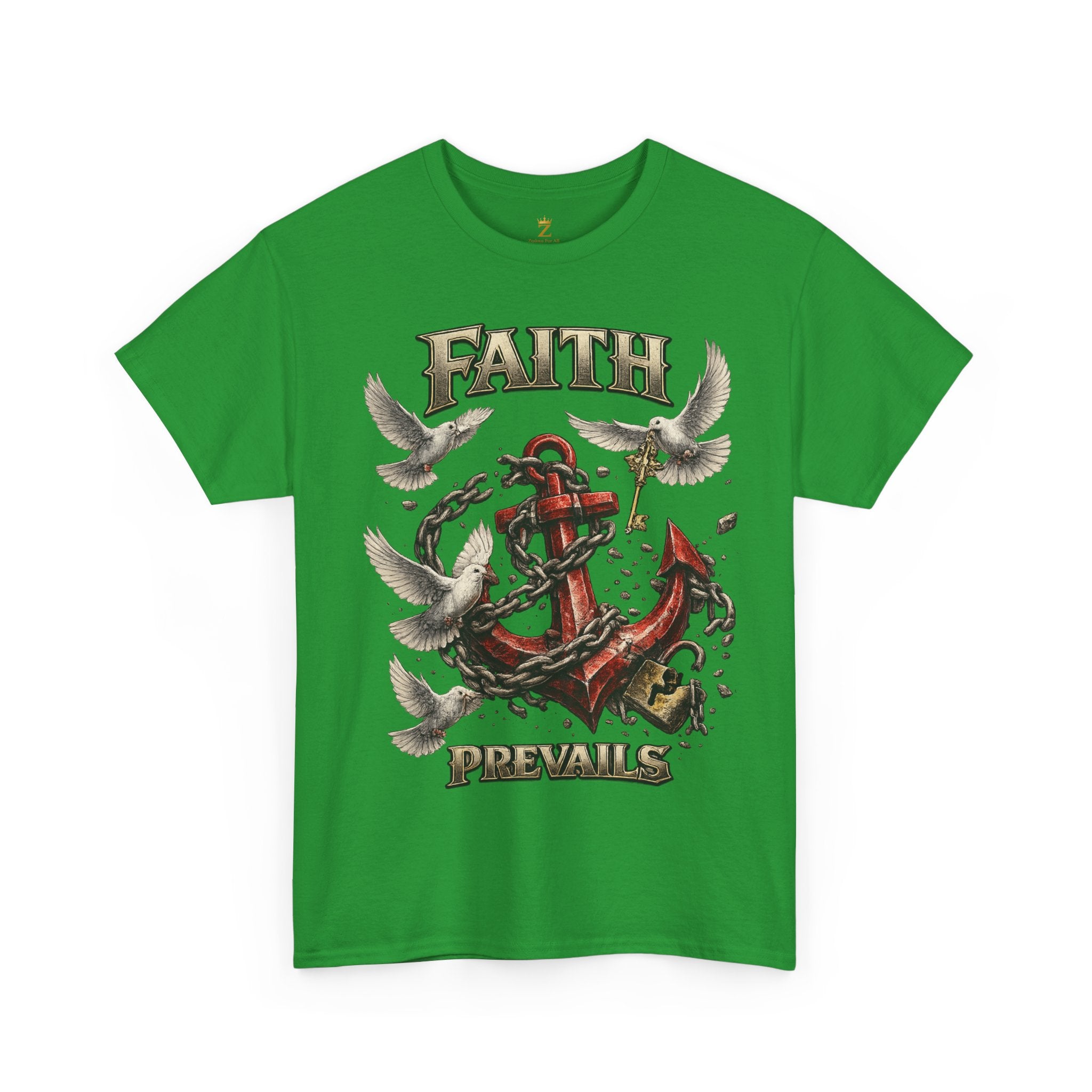 Adult Faith Prevails T‑Shirt (Red Anchor) Printify