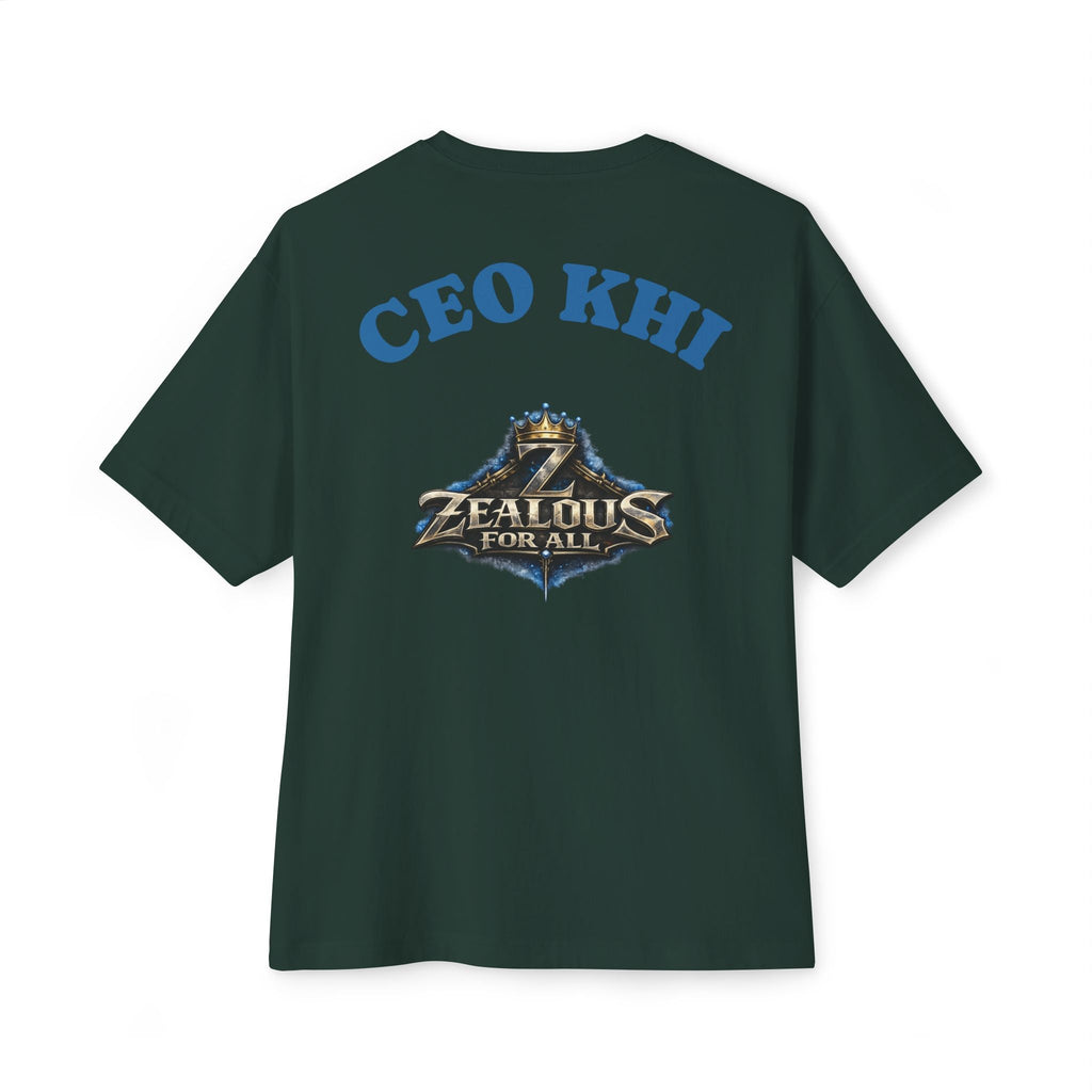CEO KHI EDITION *Oversized* Discipline Over Emotions Graphic T-Shirt (Blue Heart) Printify