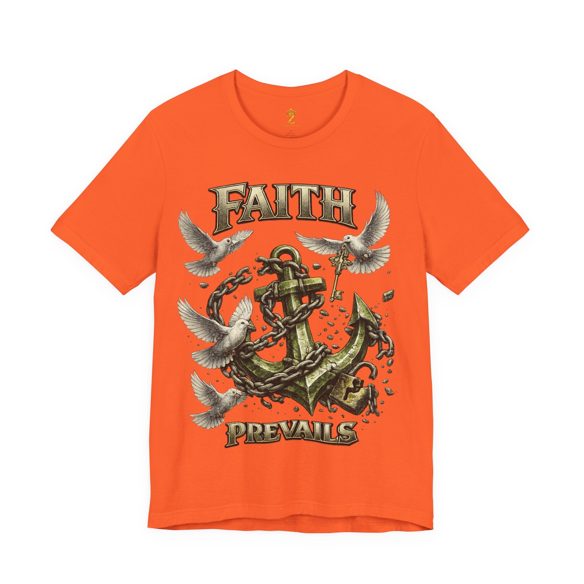 Faith Prevails T‑Shirt (Green Anchor) Printify