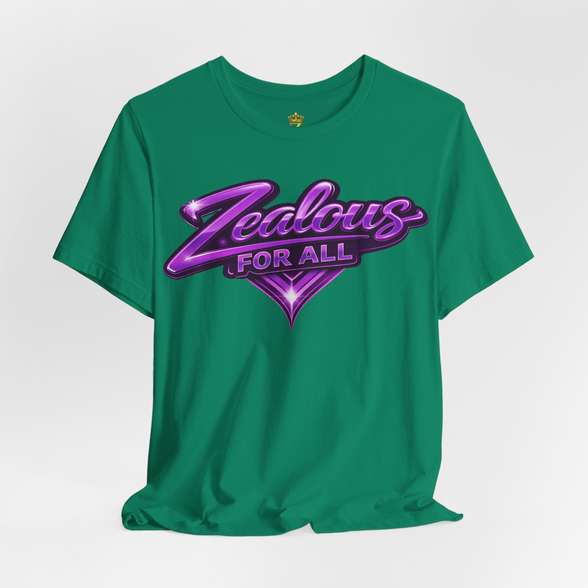 Zealous For All Graphic T-Shirt (Purple Logo) Printify