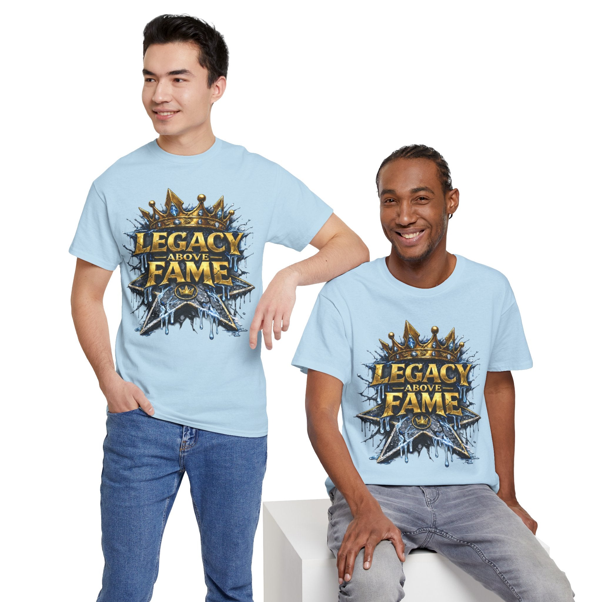 Adult Legacy Above Fame Graphic T-Shirt (Icy Blue Drip) - Zealous For All