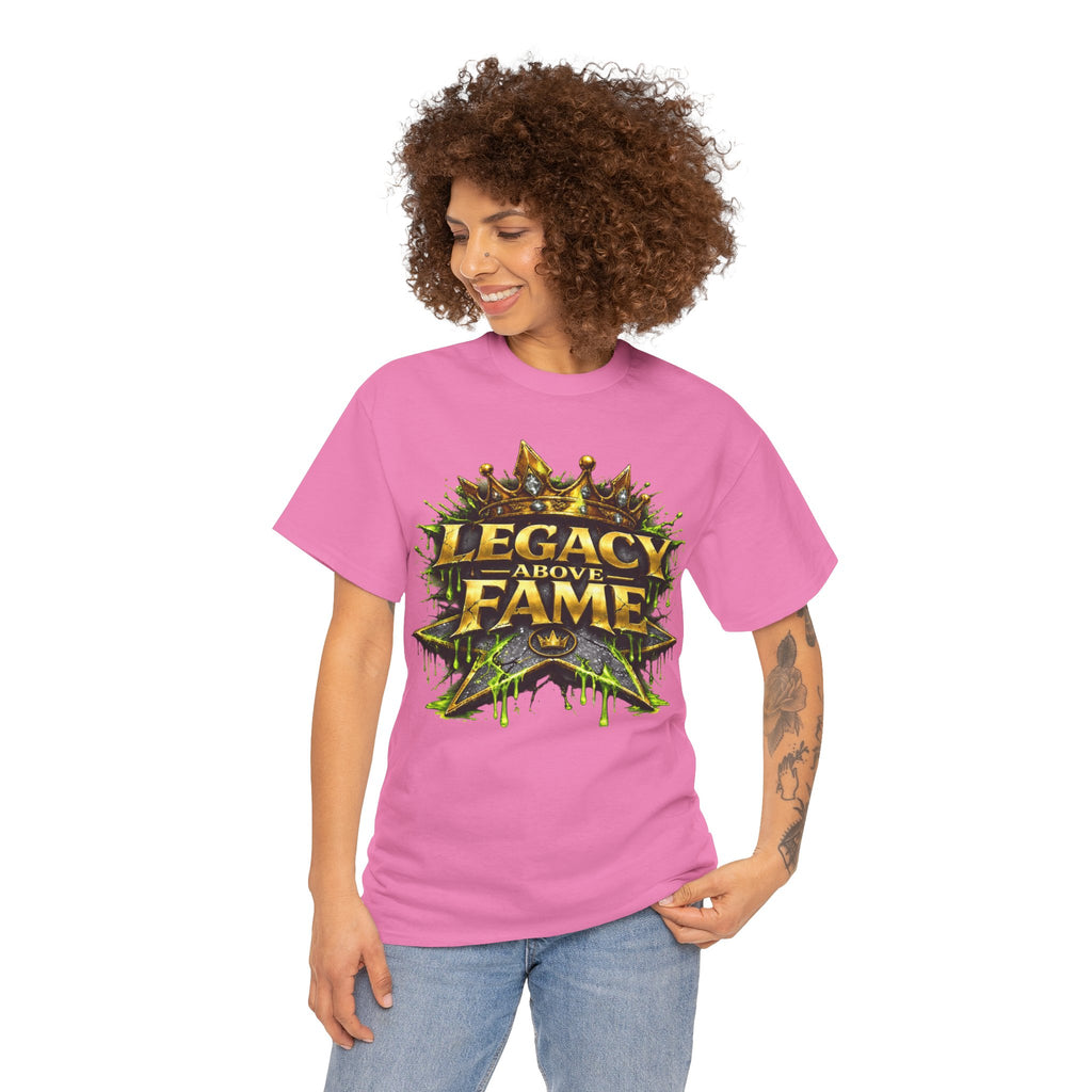 Adult Legacy Above Fame Graphic T-Shirt (Lime Green Drip) - Zealous For All