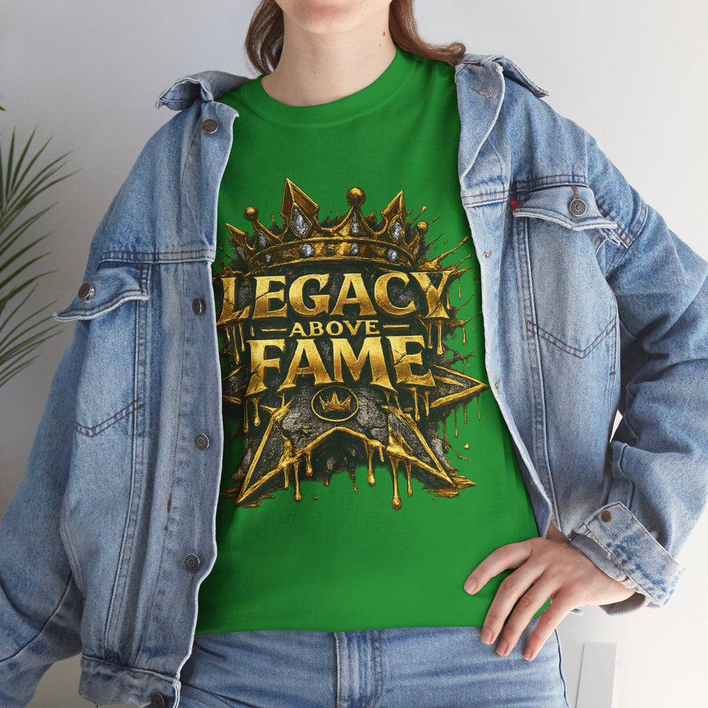 Adult Legacy Above Fame Graphic T-Shirt (Gold Drip) - Zealous For All