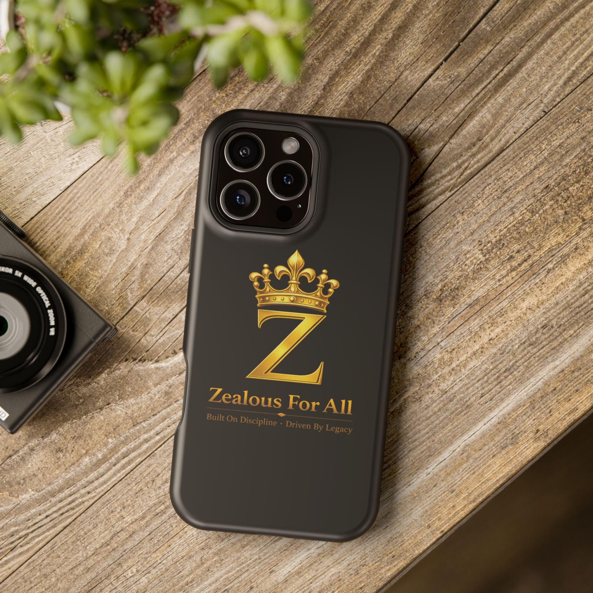 ZFA Phone Case  — "Zealous For All" Gold Crown Impact-Resistant Case Printify
