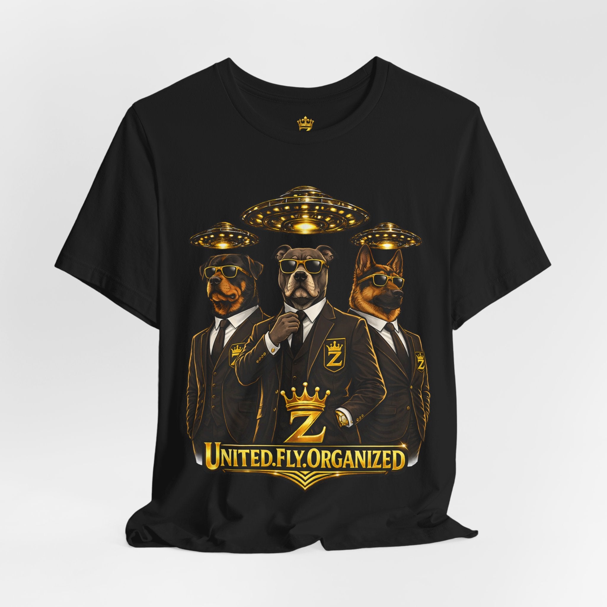 COMING SOON... United. Fly. Organized. Graphic Tee (Gold) Printify
