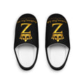 Z Crown Men's Indoor Slippers — Black & Gold Cozy House Slides Printify