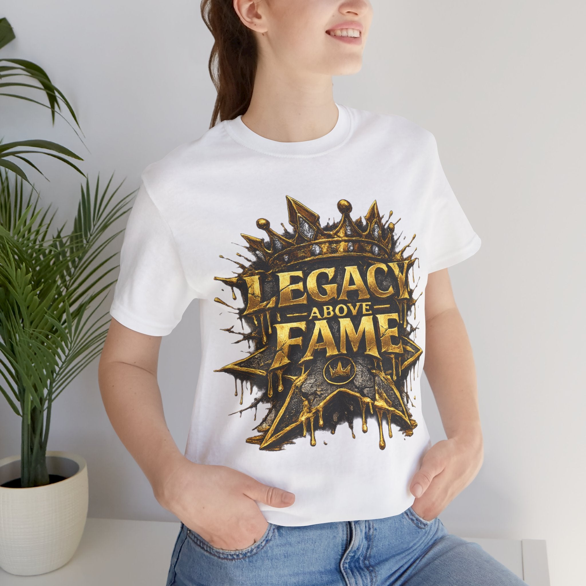 COMING SOON... Legacy Above Fame Graphic Tee (Gold Crown) Printify