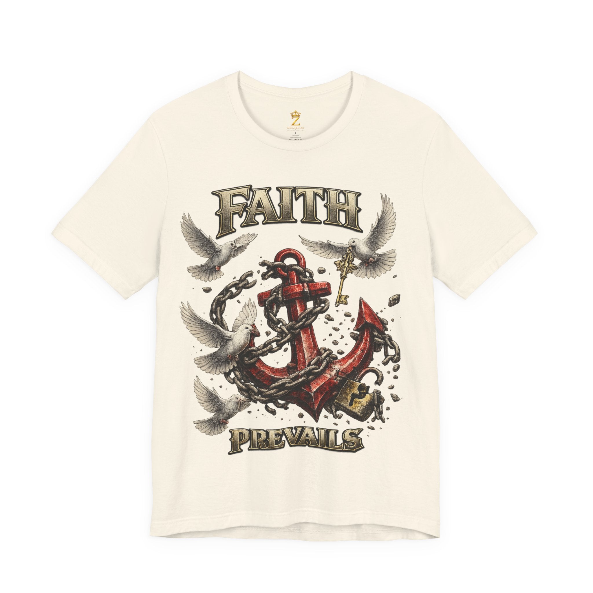 Faith Prevails T‑Shirt (Red Anchor) Printify
