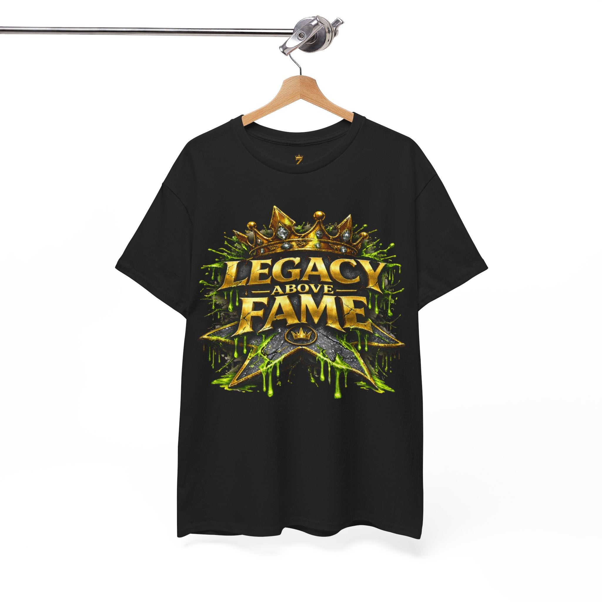 Adult Legacy Above Fame Graphic T-Shirt (Lime Green Drip) - Zealous For All