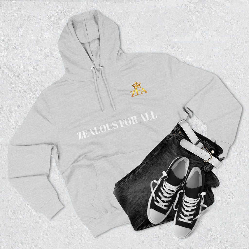 ZFA Premium Hoodie (White Words) Printify