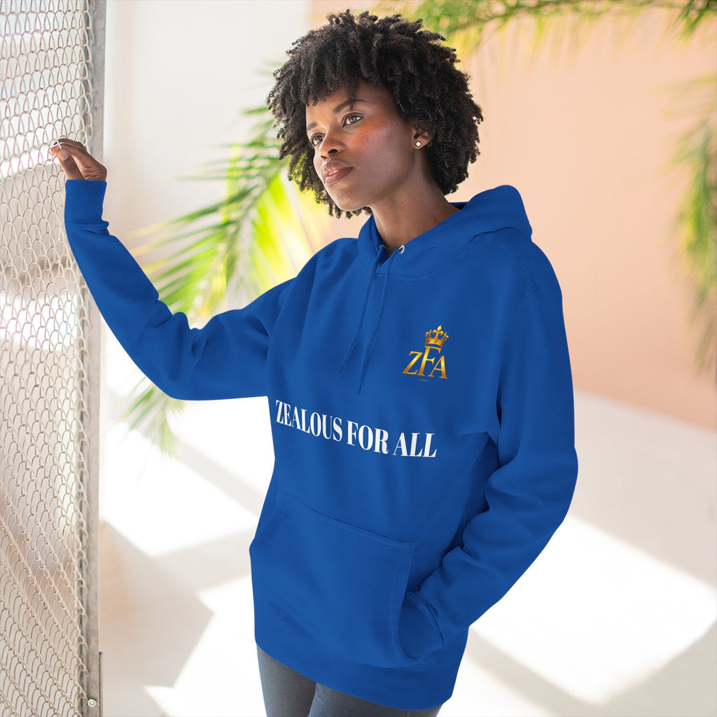 ZFA Premium Hoodie (White Words) Printify