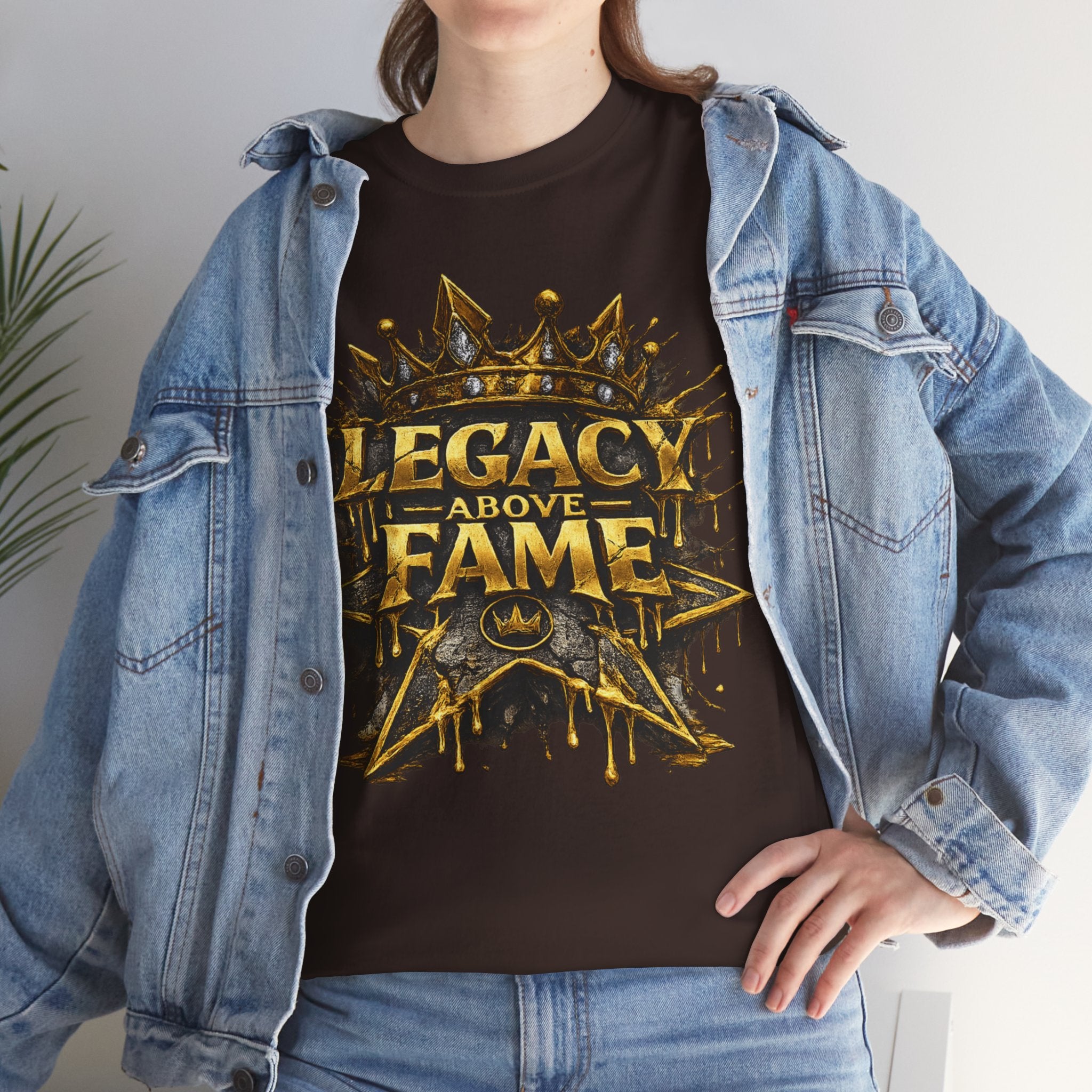 Adult Legacy Above Fame Graphic T-Shirt (Gold Drip) - Zealous For All