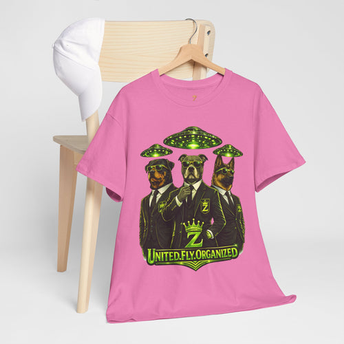 Adult "United. Fly. Organized." Graphic Tee (Lime Green) Printify